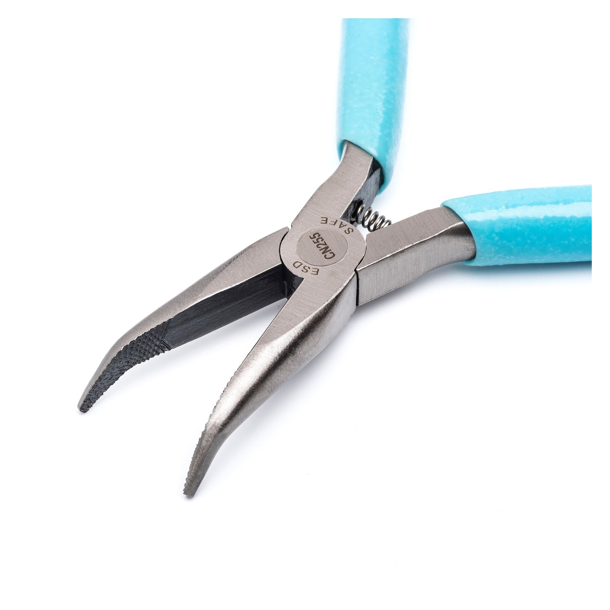 ESD-Spitzzange 127 mm, gezahnte Backen, 60 Grad gebogen - Weller CN255VN