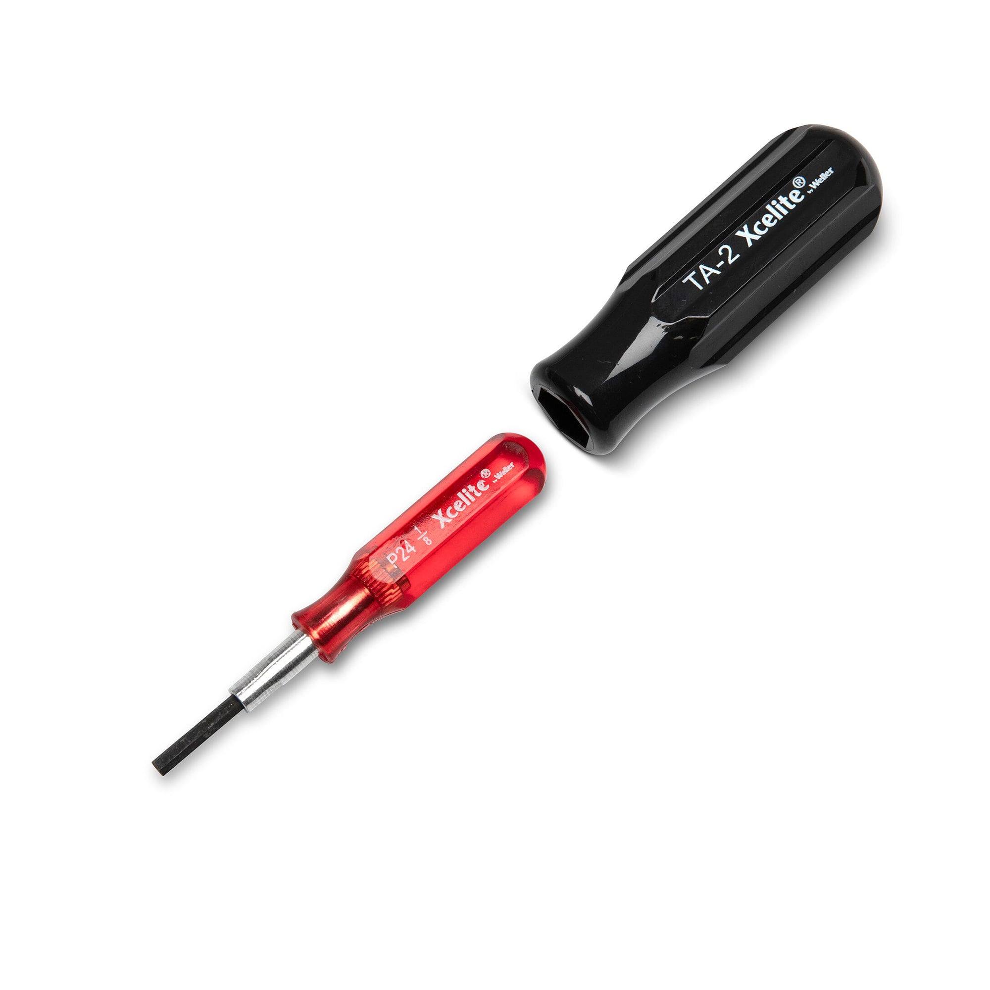 Convertible mini hex screwdriver set, 9 pieces, 0.028 to 1/8 in, in case - Weller PS89N
