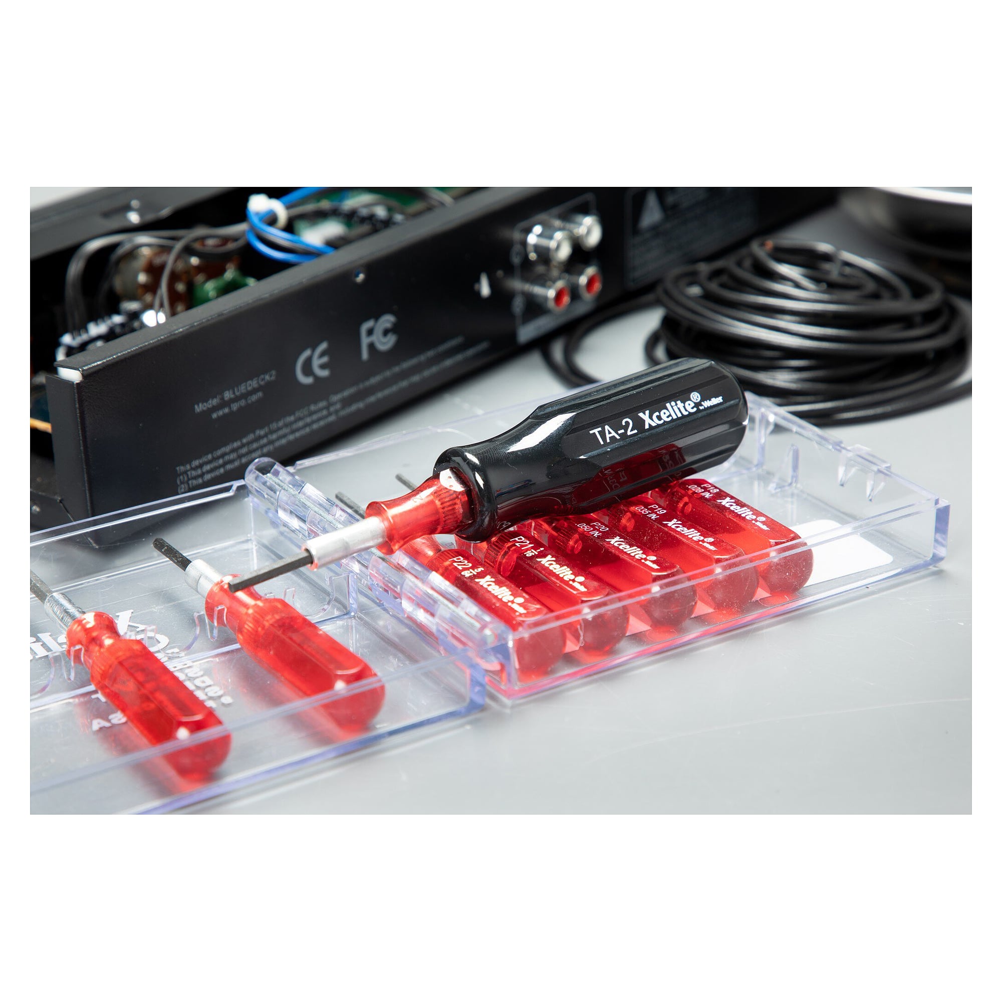 Convertible mini hex screwdriver set, 9 pieces, 0.028 to 1/8 in, in case - Weller PS89N