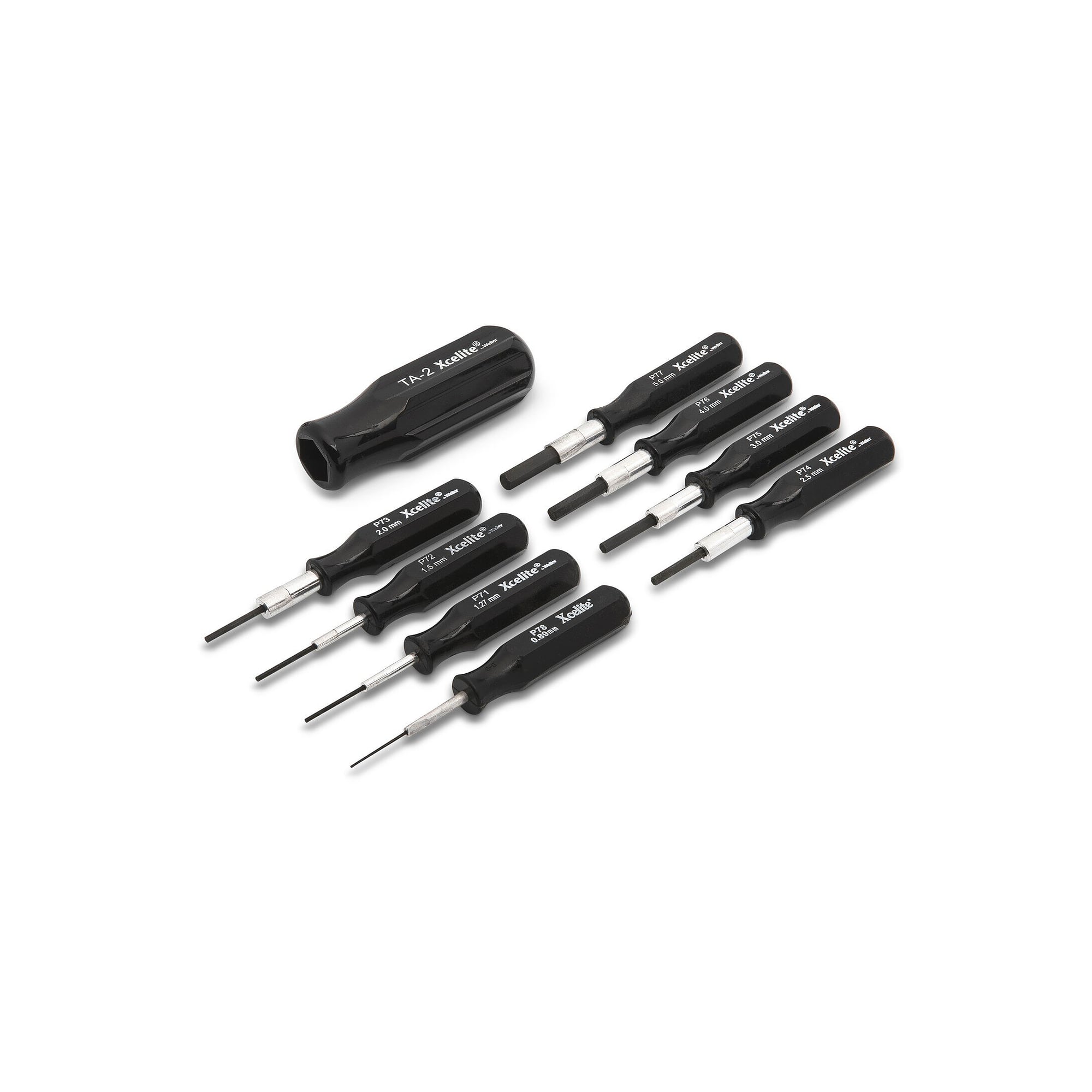 Convertible mini hex screwdriver set, 9 pieces, metric 0.89 to 5 mm - Weller PS90MMN