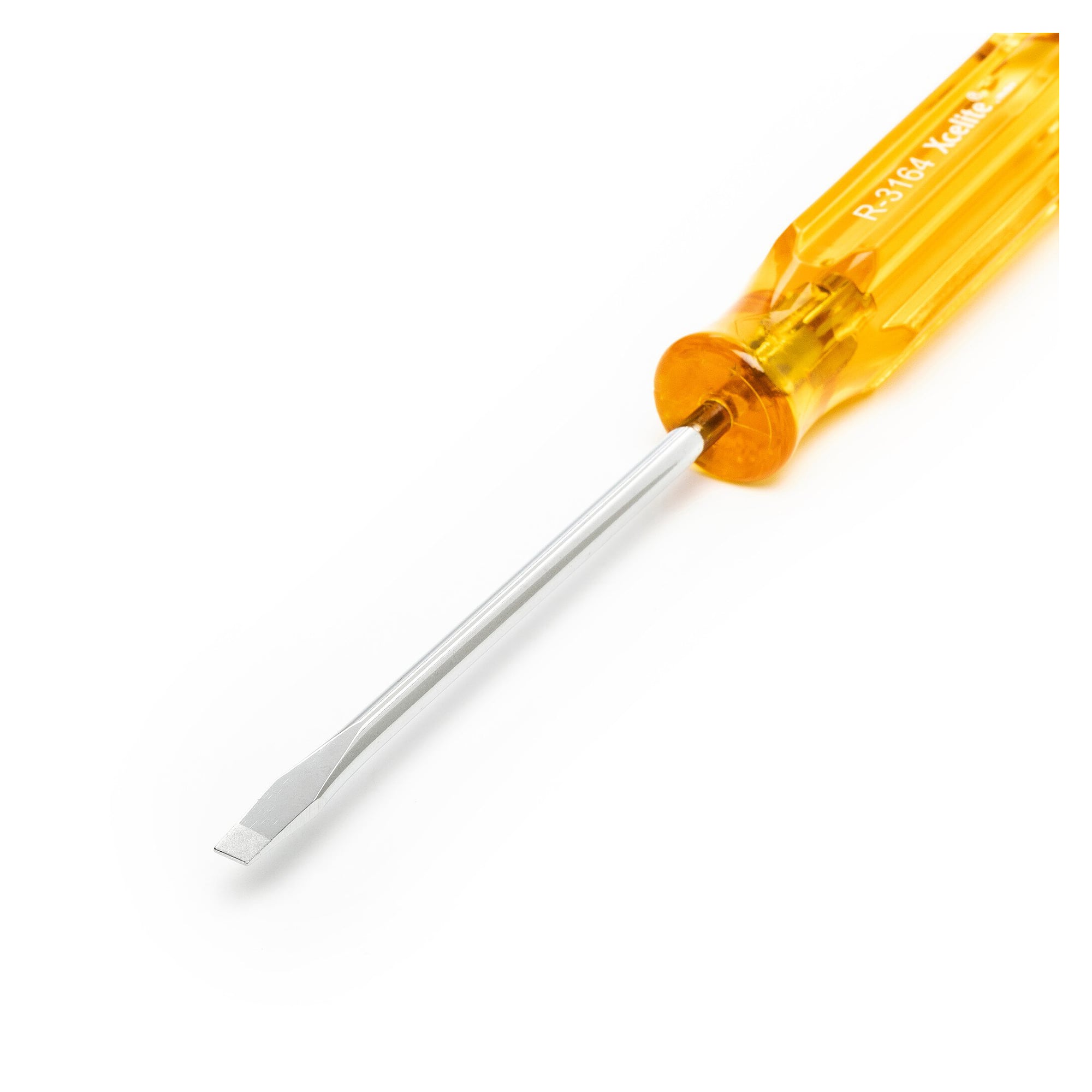 Tournevis à fente Xcelite Classic 4,8 x 101,6 mm à lame ronde en acier chrome-vanadium - Weller R3164N