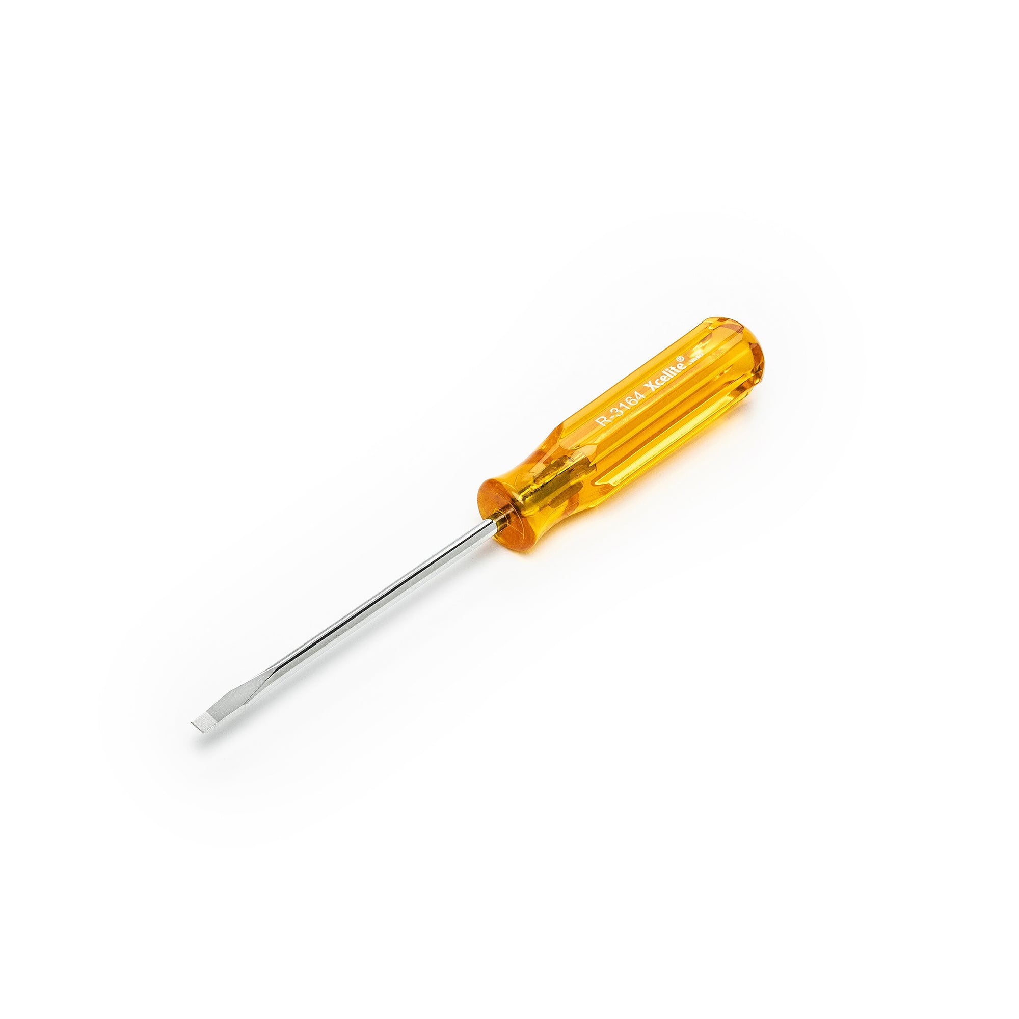 Tournevis à fente Xcelite Classic 4,8 x 101,6 mm à lame ronde en acier chrome-vanadium - Weller R3164N