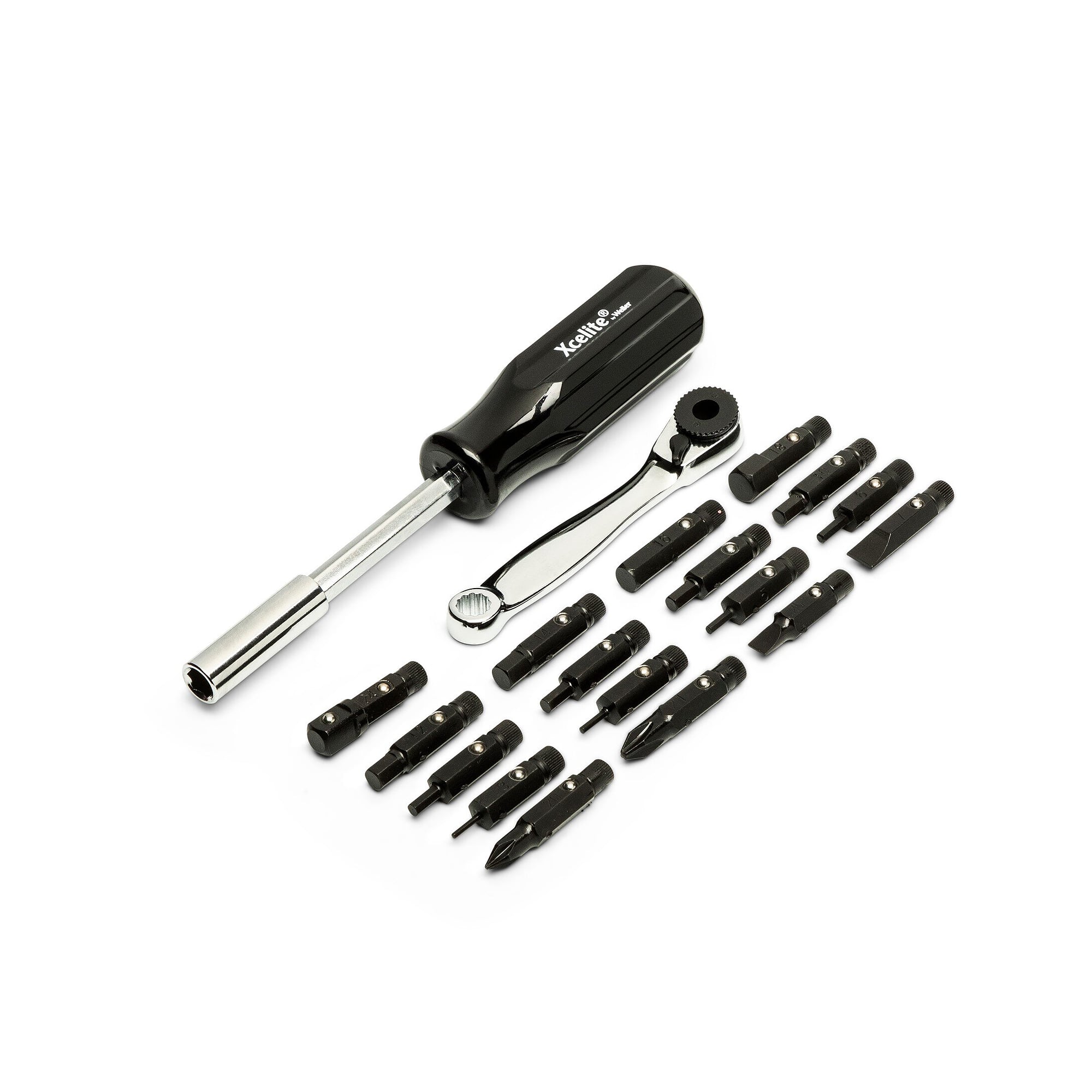 Ratschenschraubendreher-Set 19-teilig mit Wenderatsche und 1/4 Zoll Bits im Koffer - Weller XL70N