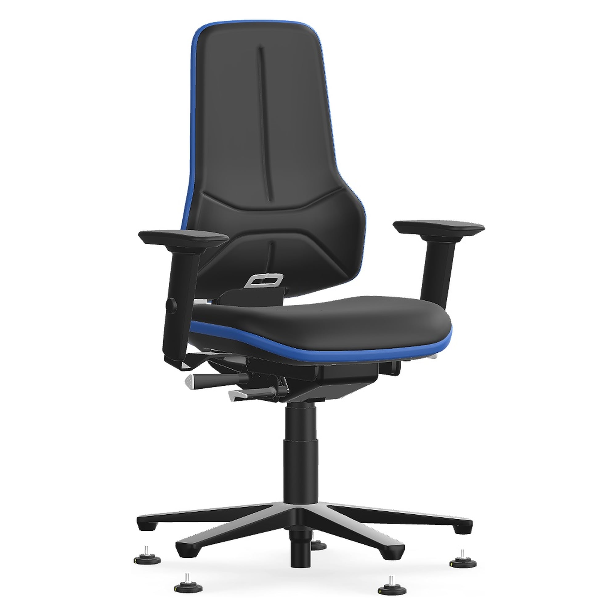 ESD-Schwerlast-Arbeitsdrehstuhl Neon XXL bis 180 kg, Integralschaum, Flexband blau - Bimos 9575E-4000-3277