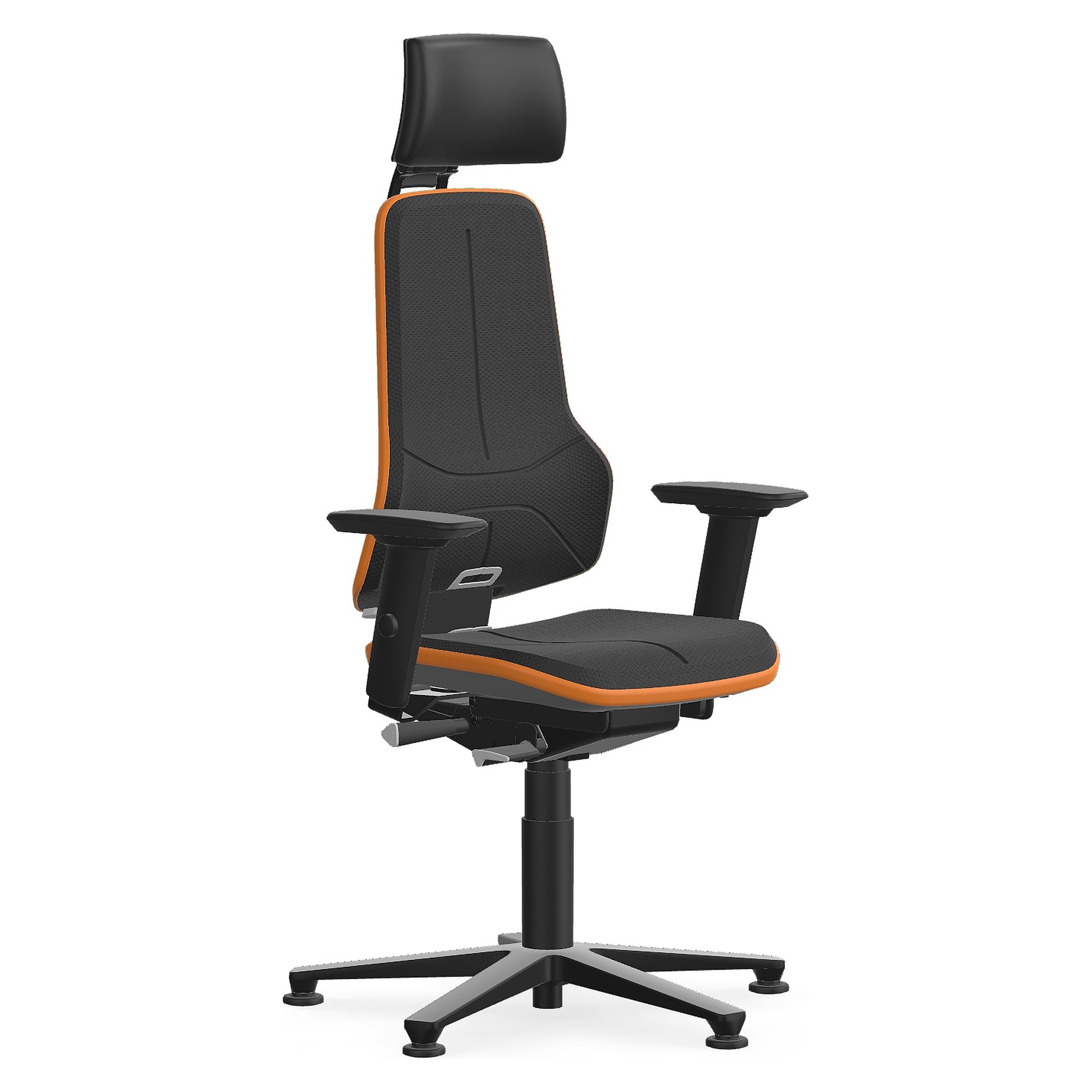 Siège renforcé Neon XXL avec appui-tête, jusqu'à 180 kg, mousse intégrale, flexband orange - Bimos 9576-4000-3279