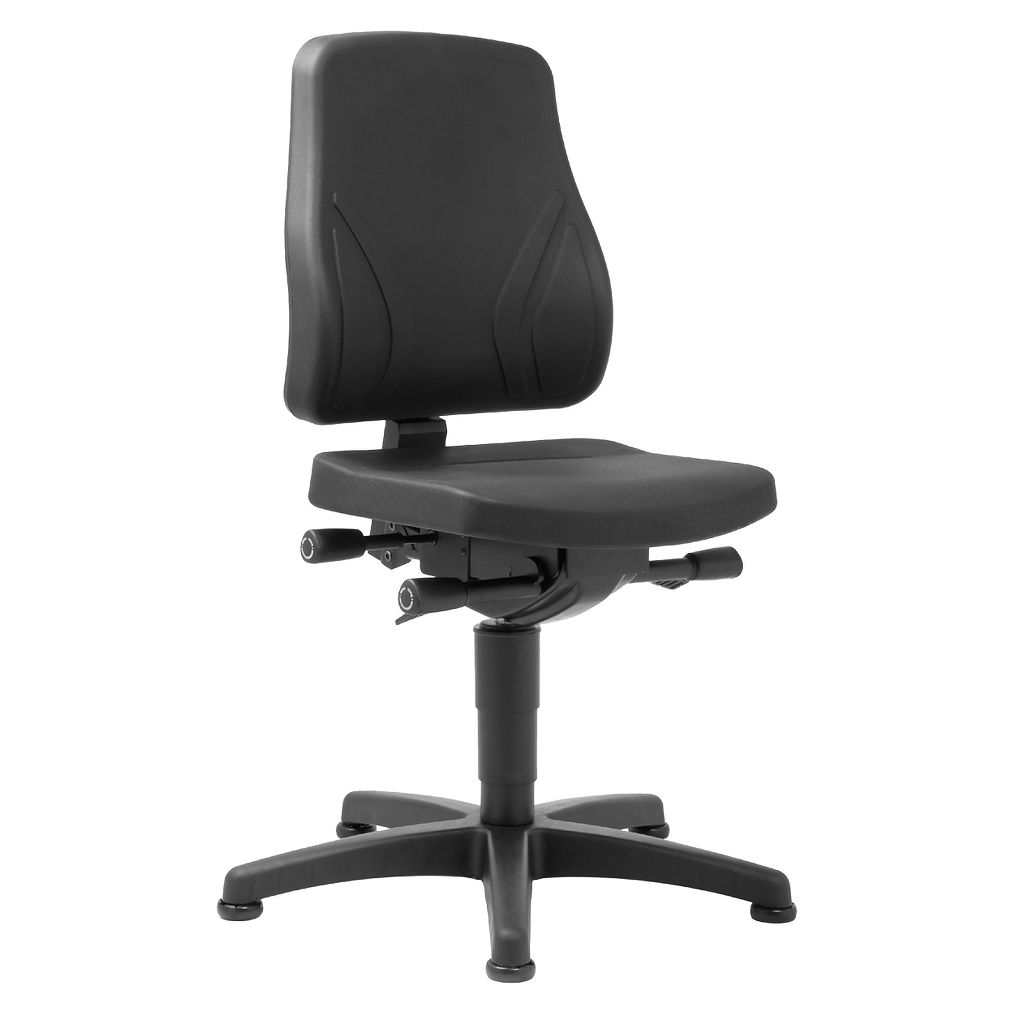 Arbeitsdrehstuhl All-In-One Trend mit Synchrontechnik und Ergonomie-Paket, Skintec schwarz - Bimos 9630-4000