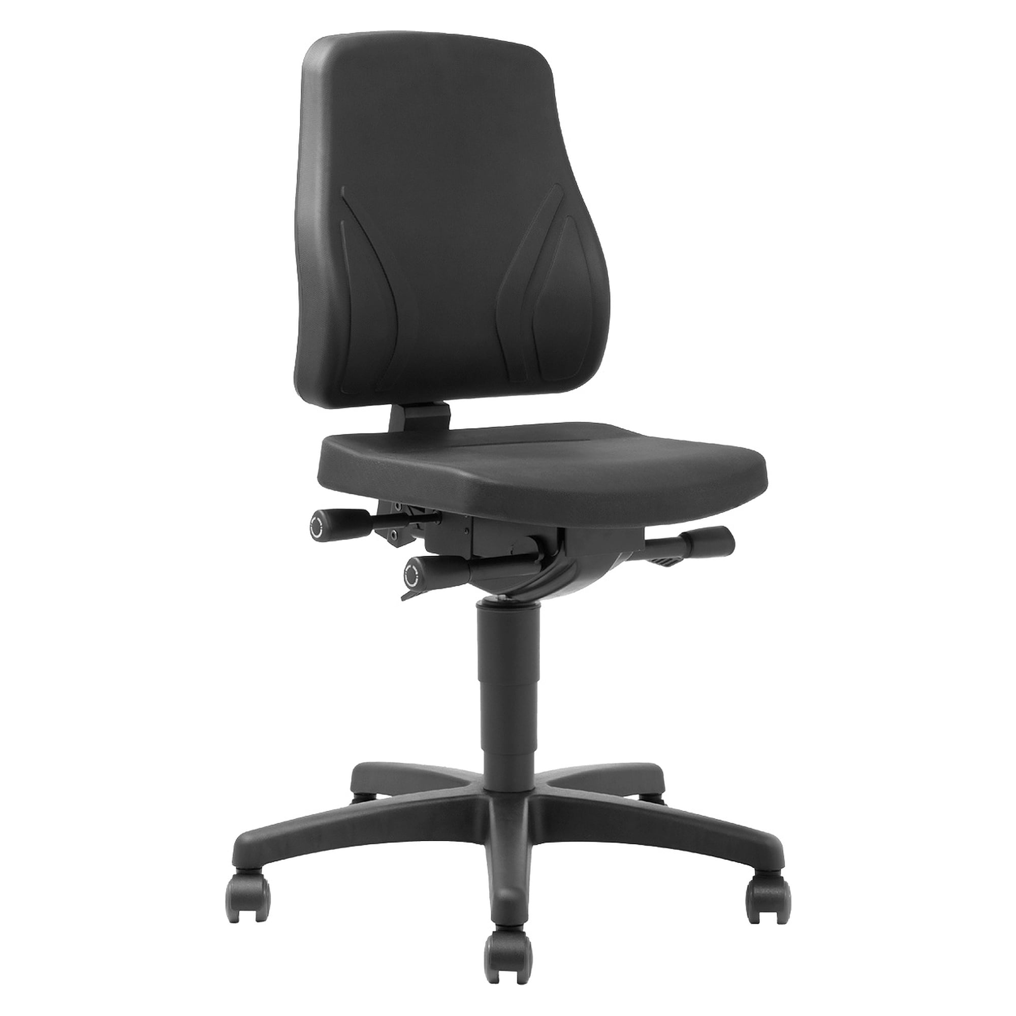 Work swivel chair All-In-One Trend 2 with castors, Skintec black, synchronous mechanism - Bimos 9633-4000