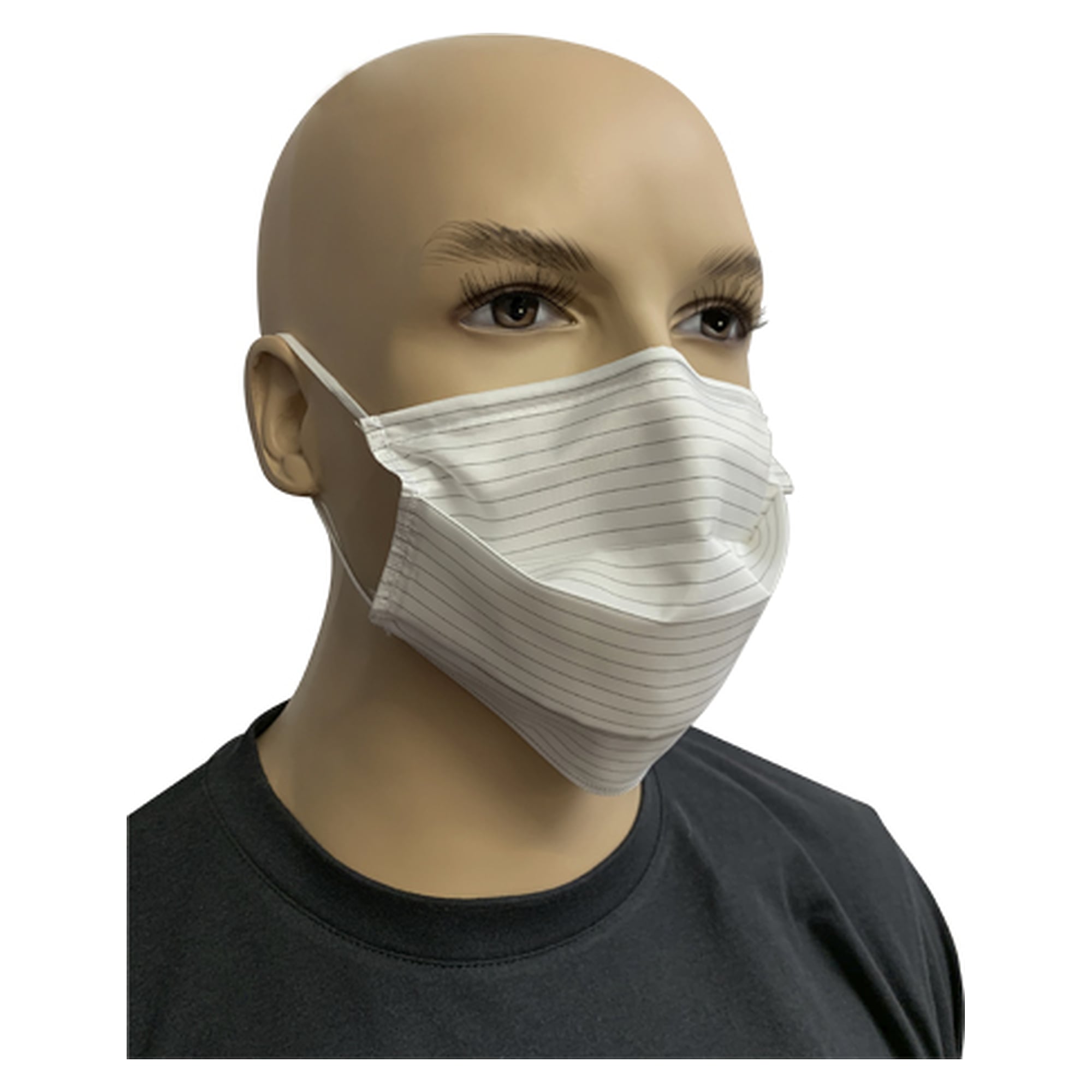 Masque facial ESD en tissu salle blanche, réutilisable, dissipatif, beige - Warmbier 8745.FM