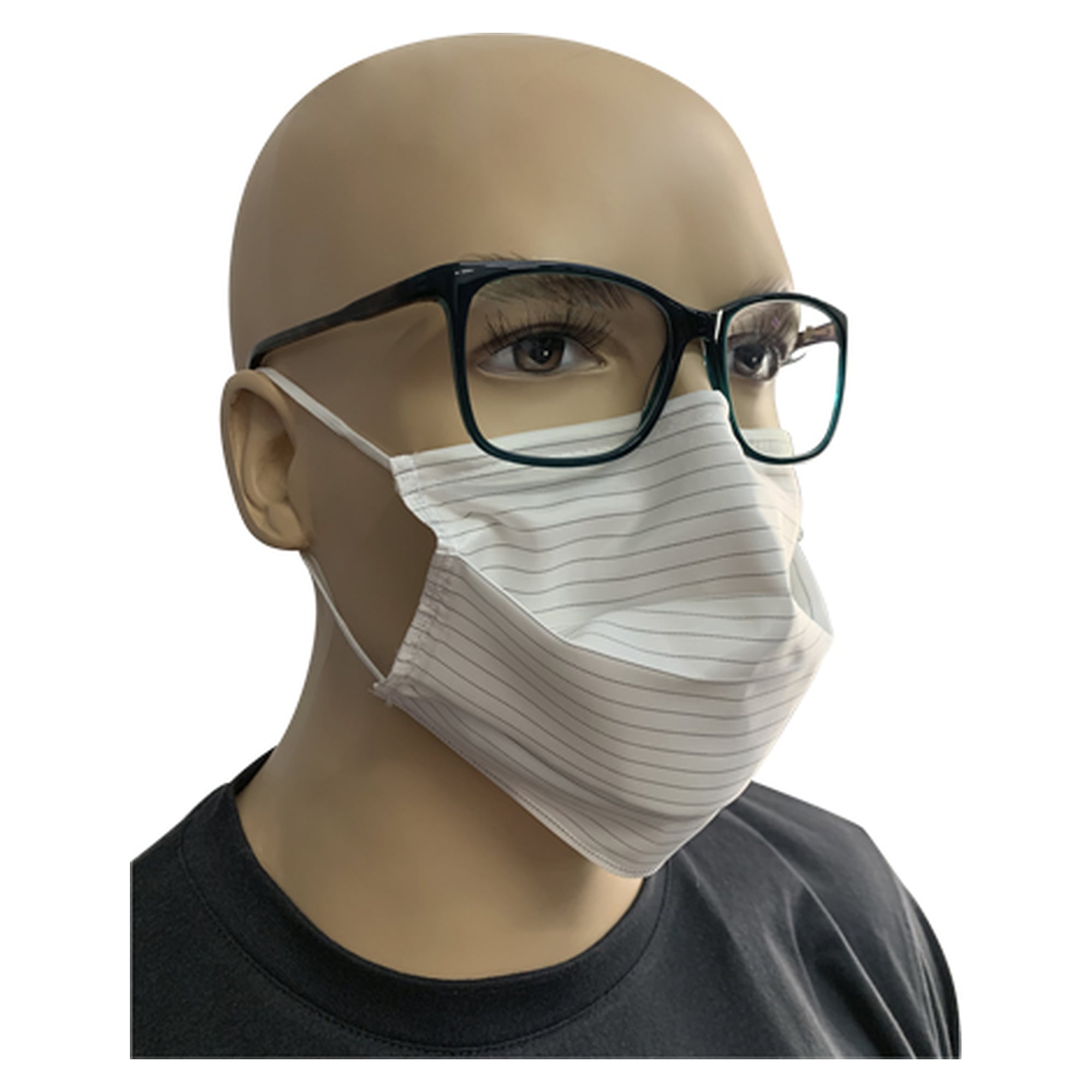 Masque facial ESD en tissu salle blanche, réutilisable, dissipatif, beige - Warmbier 8745.FM