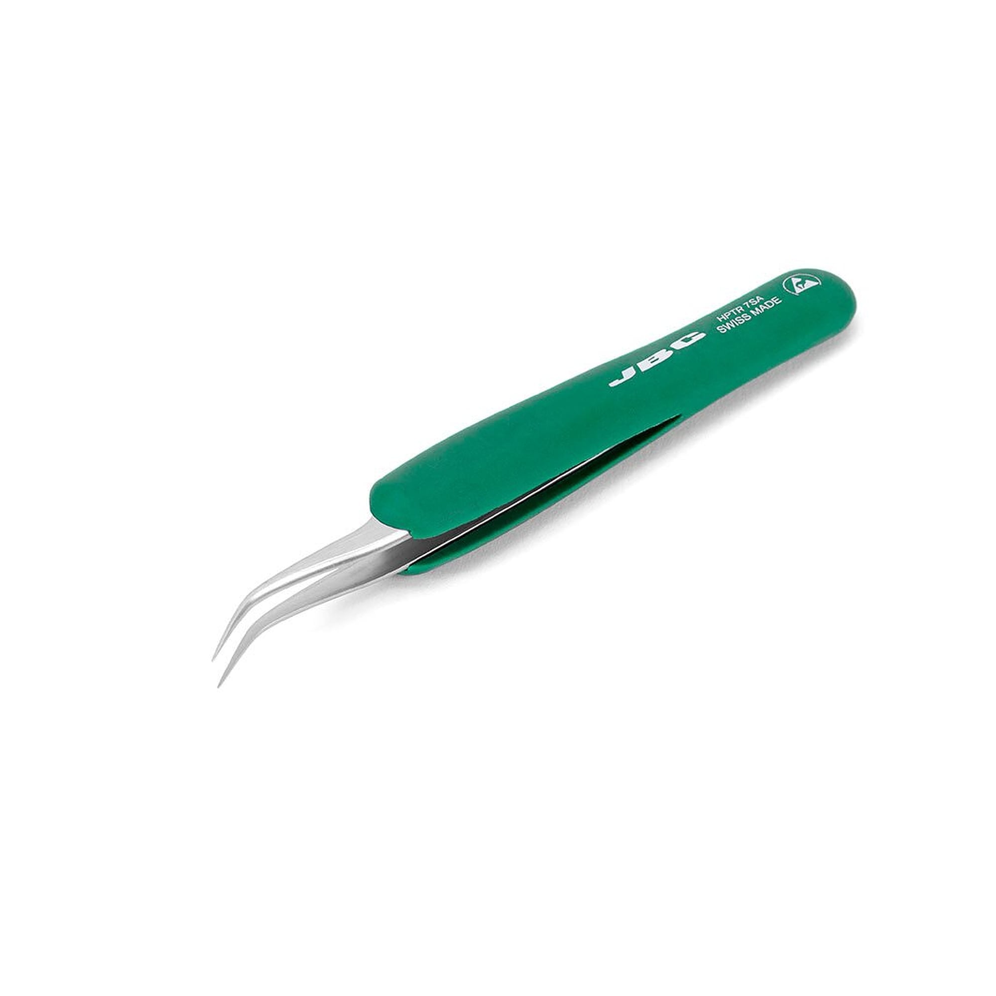 ESD-Präzisionspinzette Typ 7 mit gebogener sehr feiner Spitze, 120 mm - JBC HPTR-7SA