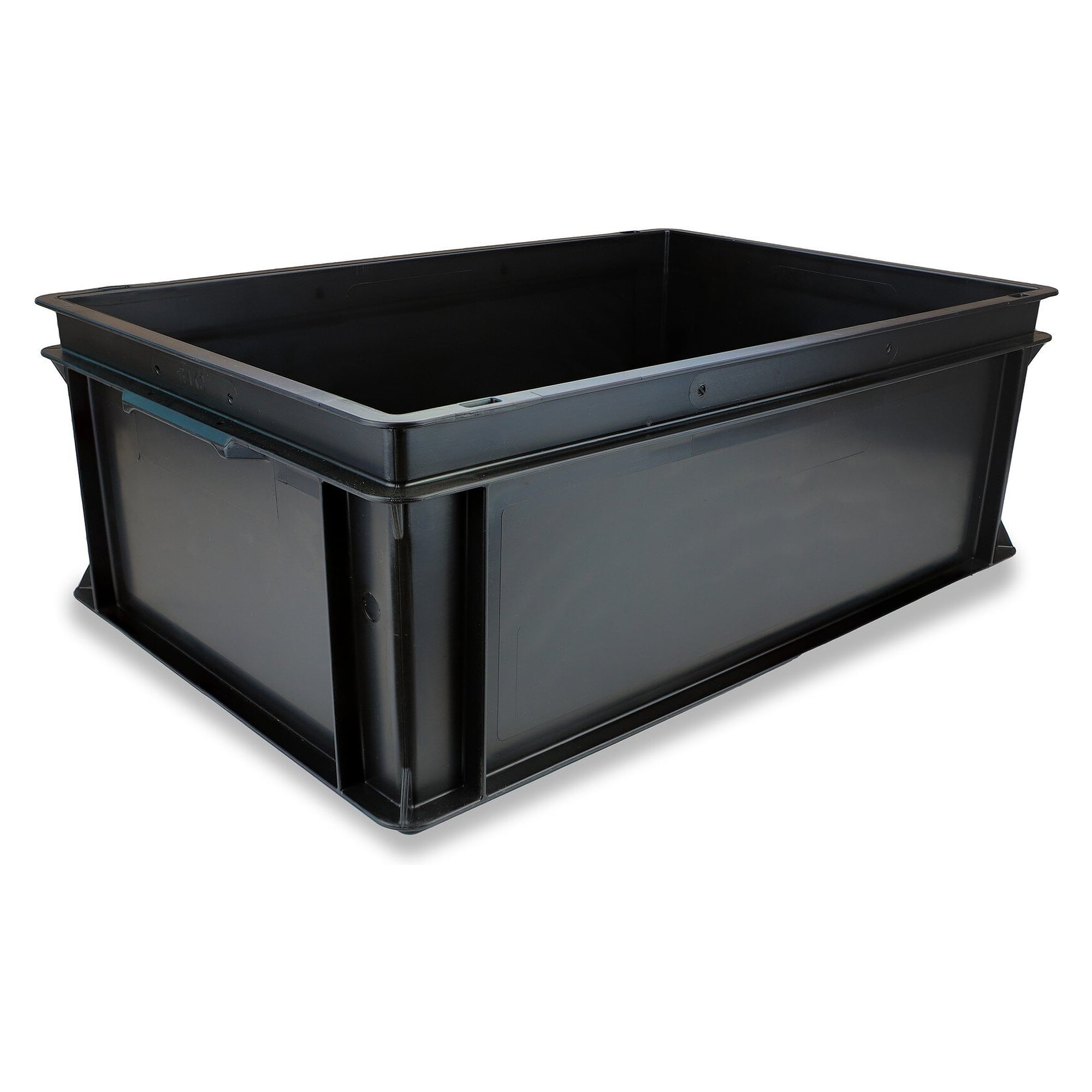 ESD-Eurobehälter RAKO 600 x 400 x 220 mm, 40 l, ableitfähig, schwarz - Utz 3-201D-0.EL.9210