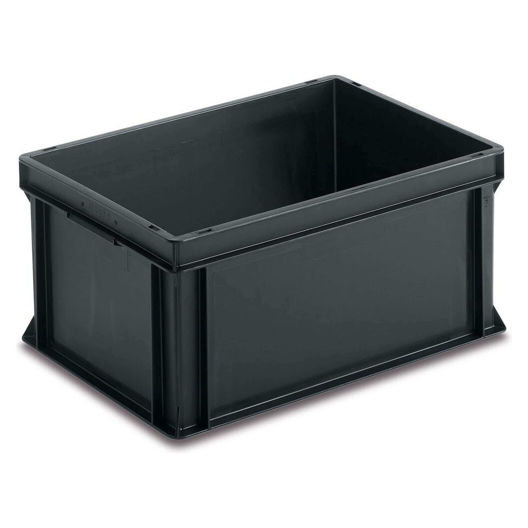 Bac Euro ESD RAKO 600 x 400 x 325 mm, 60 l, dissipatif, noir - Utz 3-202-0.EL.9210