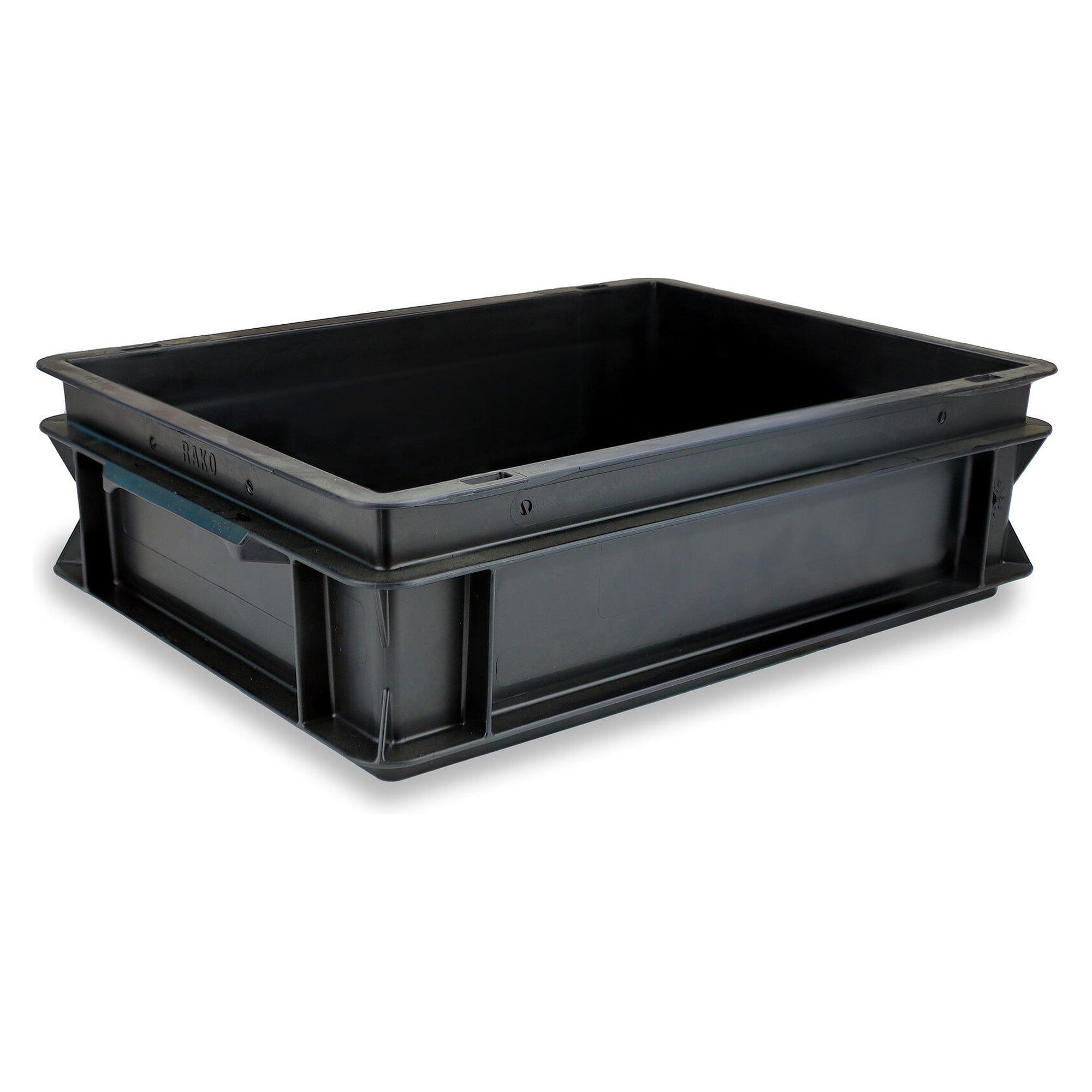 Bac Euro ESD RAKO 400 x 300 x 120 mm, 10 l, dissipatif, noir - Utz 3-203D-0.EL.9210