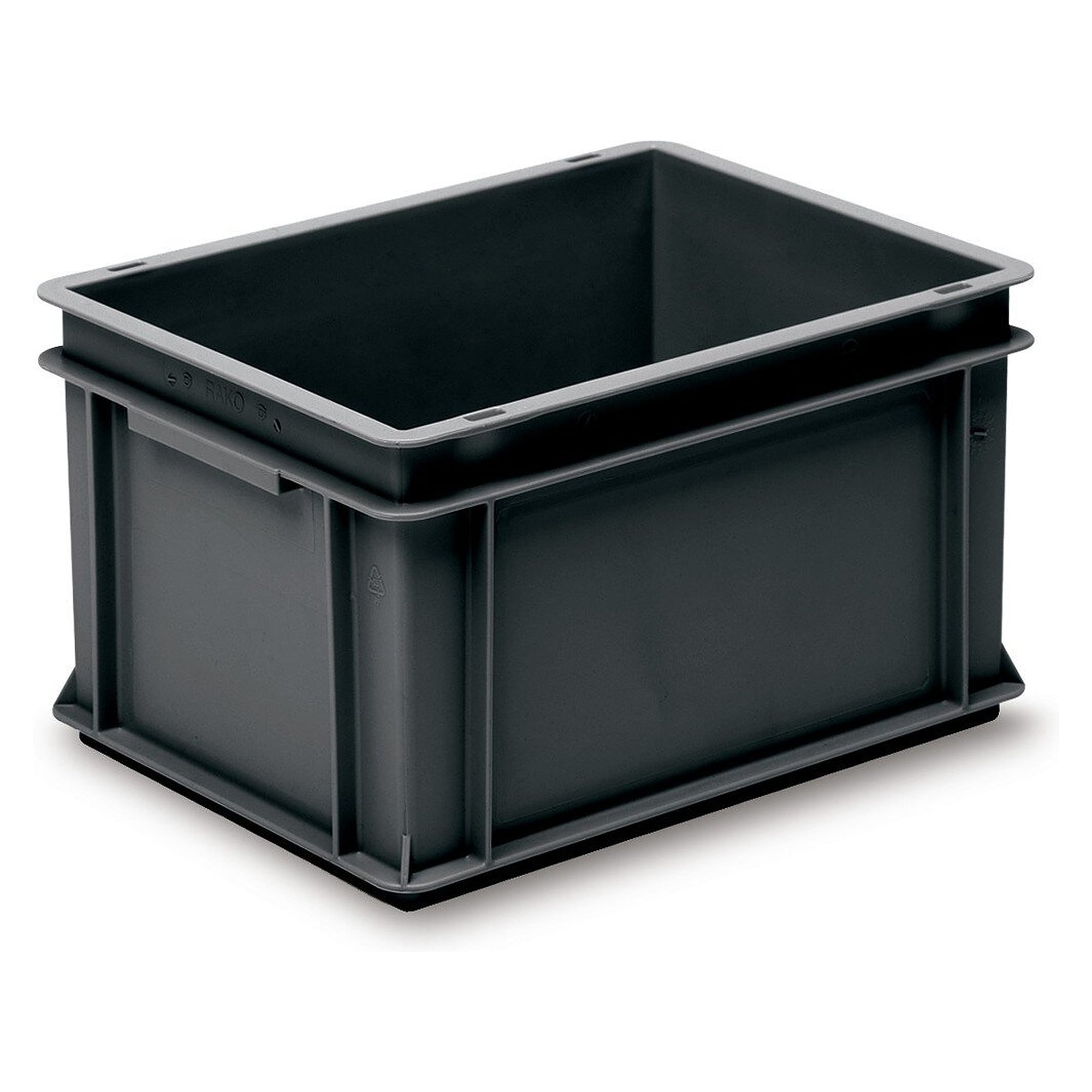 Bac Euro ESD RAKO 400 x 300 x 220 mm, 20 l, dissipatif, noir - Utz 3-204-0.EL.9210