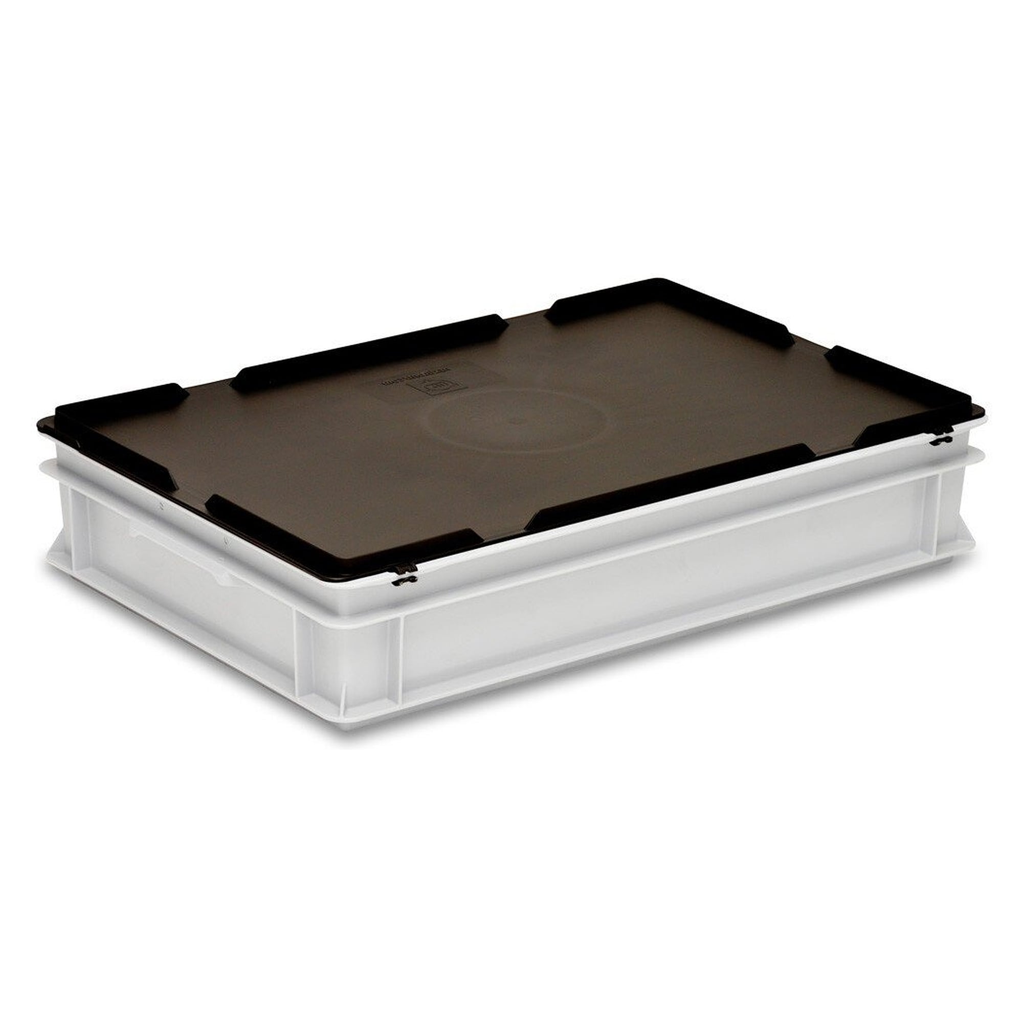 Couvercle à charnières ESD RAKO pour bacs Euro 600 x 400 mm, dissipatif, noir - Utz 3-213D-1.EL.9220