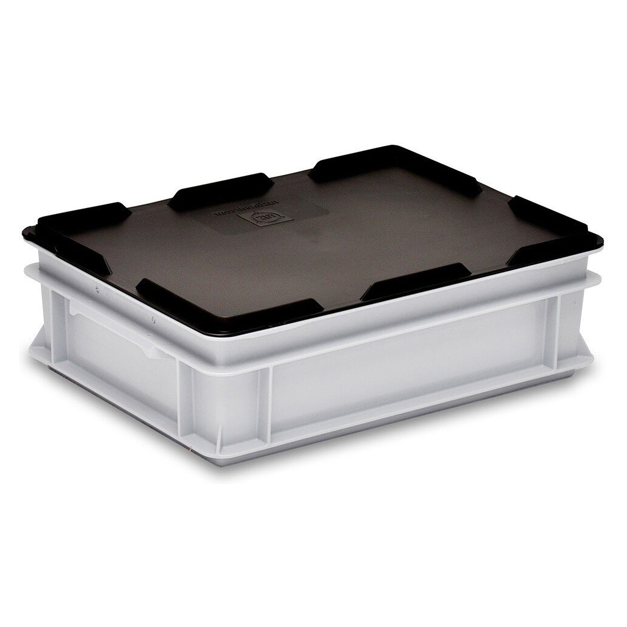 Couvercle à poser ESD RAKO pour bacs Euro 400 x 300 mm, dissipatif, noir - Utz 3-214D-0.EL.9210