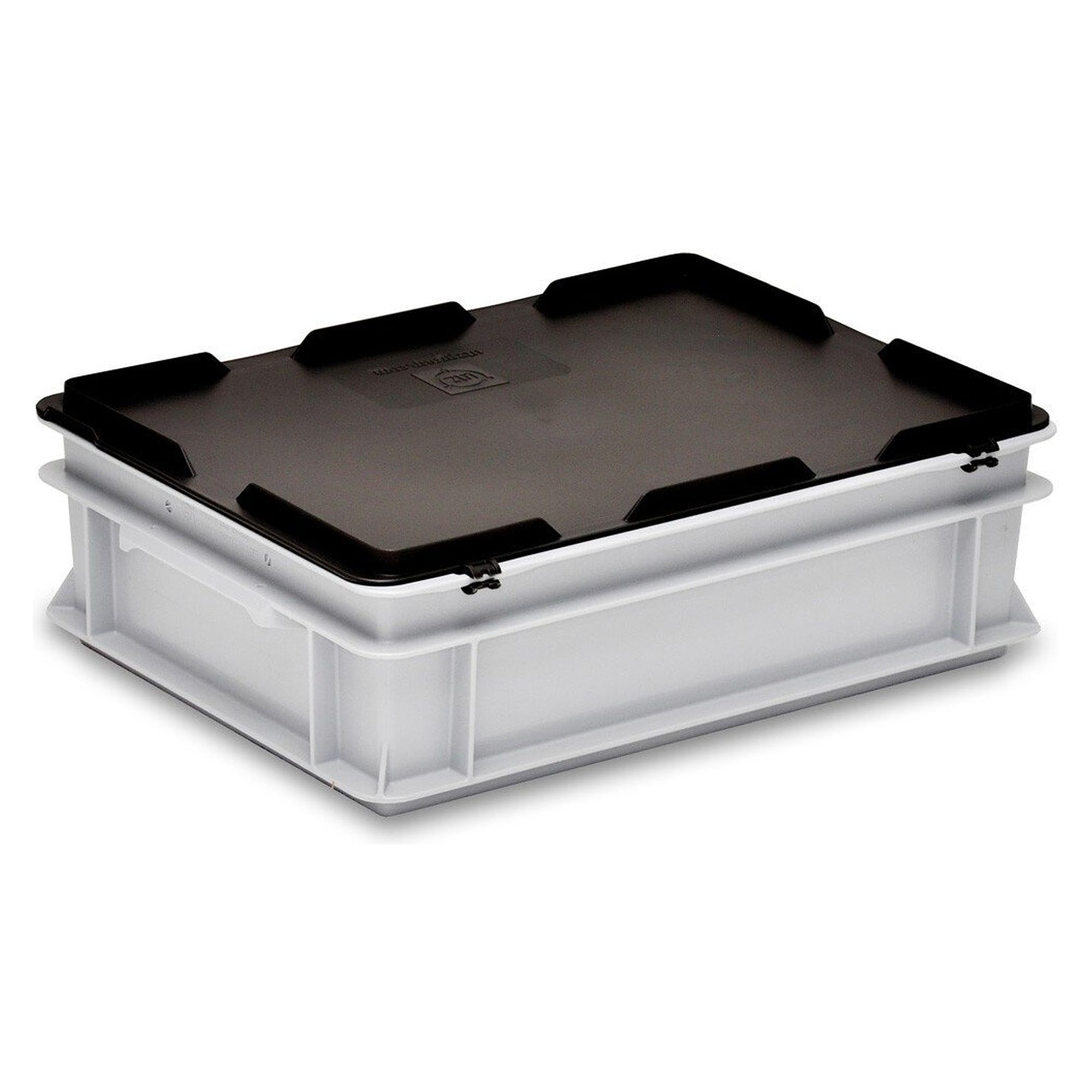 Couvercle à charnières ESD RAKO pour bacs Euro 400 x 300 mm, dissipatif, noir - Utz 3-214D-1.EL.9210
