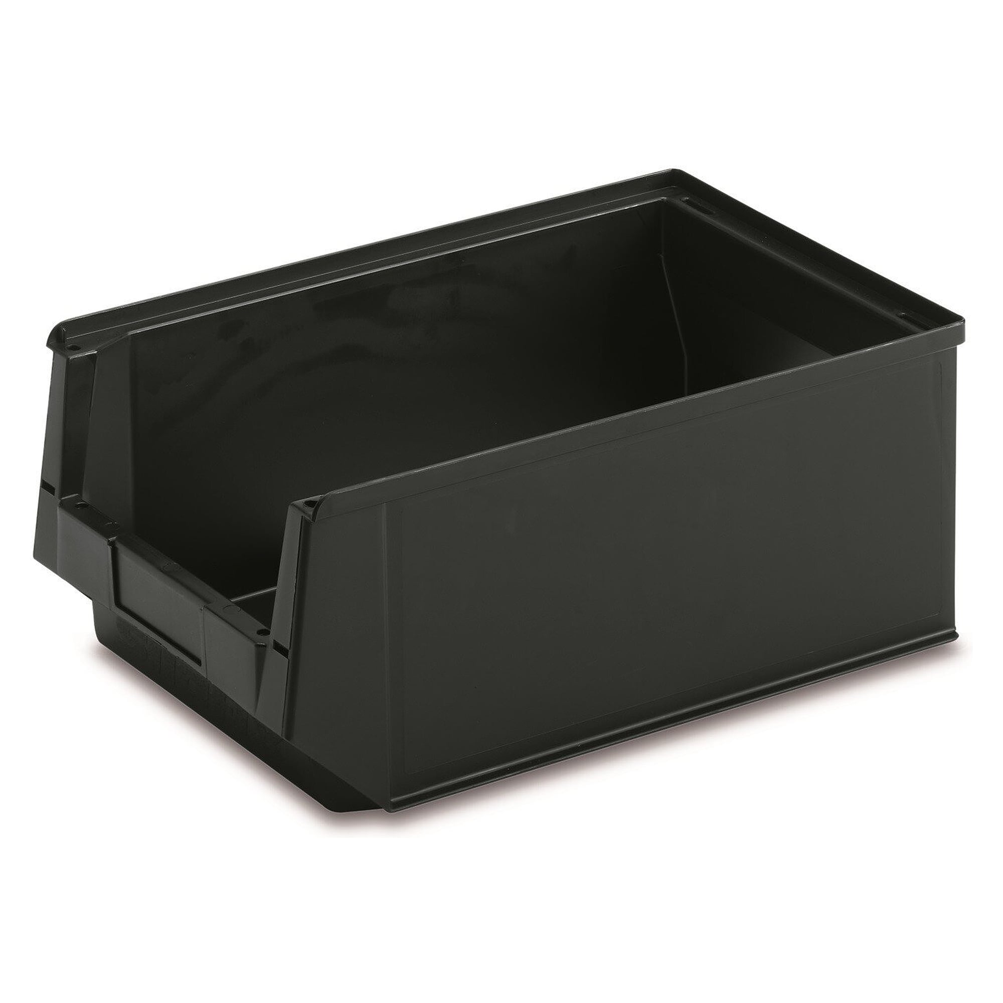 ESD Open-Front Storage Bin Silafix Size 2, 500/450x310x200 mm, Dissipative, Black - Utz 3-360.EL.9210