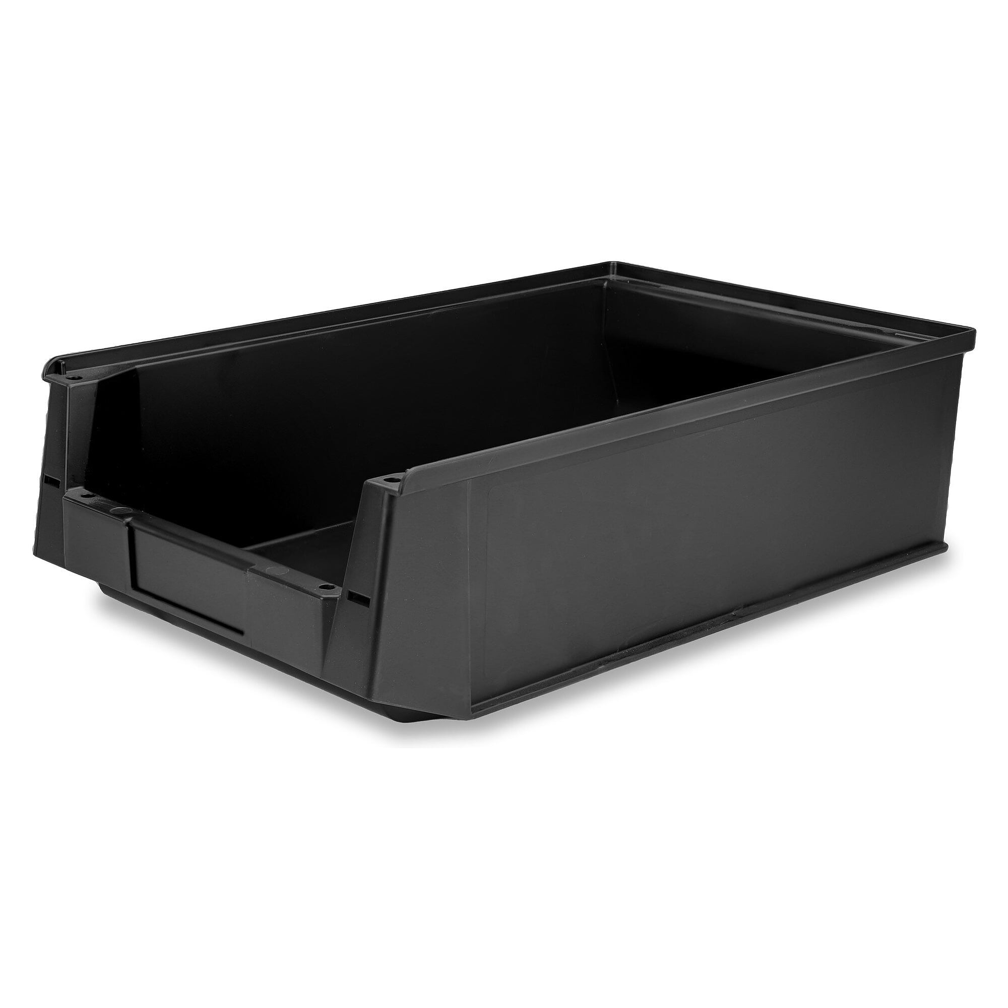 ESD Open-Front Storage Bin Silafix Size 2H, 500/450x310x145 mm, Dissipative, Black - Utz 3-361.EL.9210