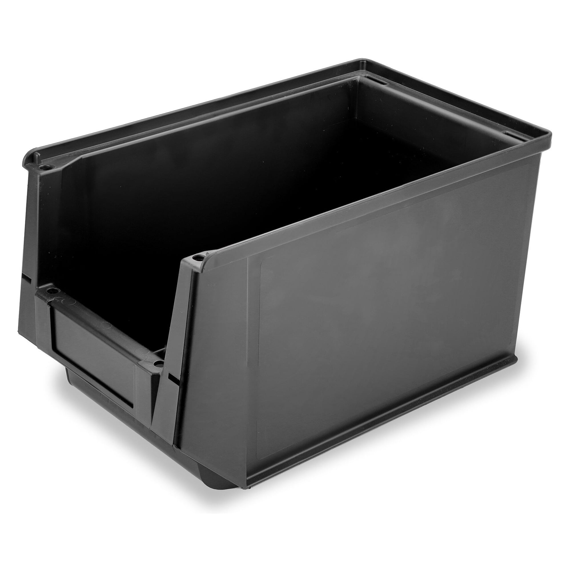 ESD Open-Front Storage Bin Silafix Size 3, 350/300x210x200 mm, Dissipative, Black - Utz 3-363.EL.9210