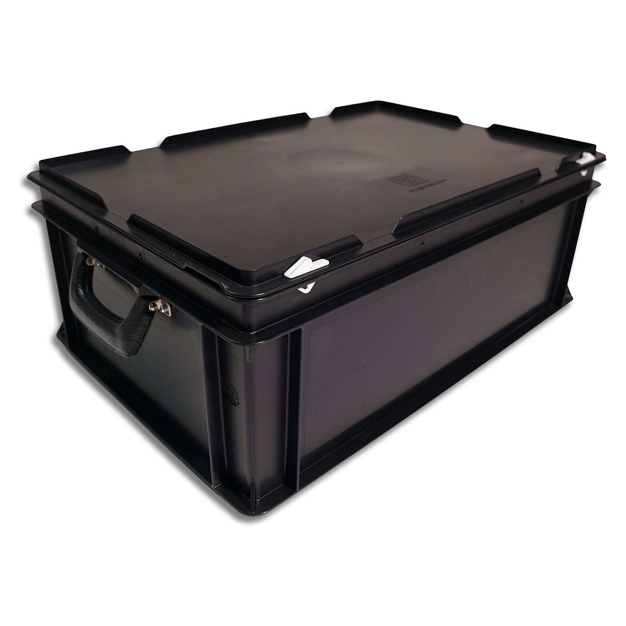 Mallette ESD RAKO à couvercle charnière 600 x 400 x 235 mm, 40 l, dissipative, noire - Utz 35-201-12.EL