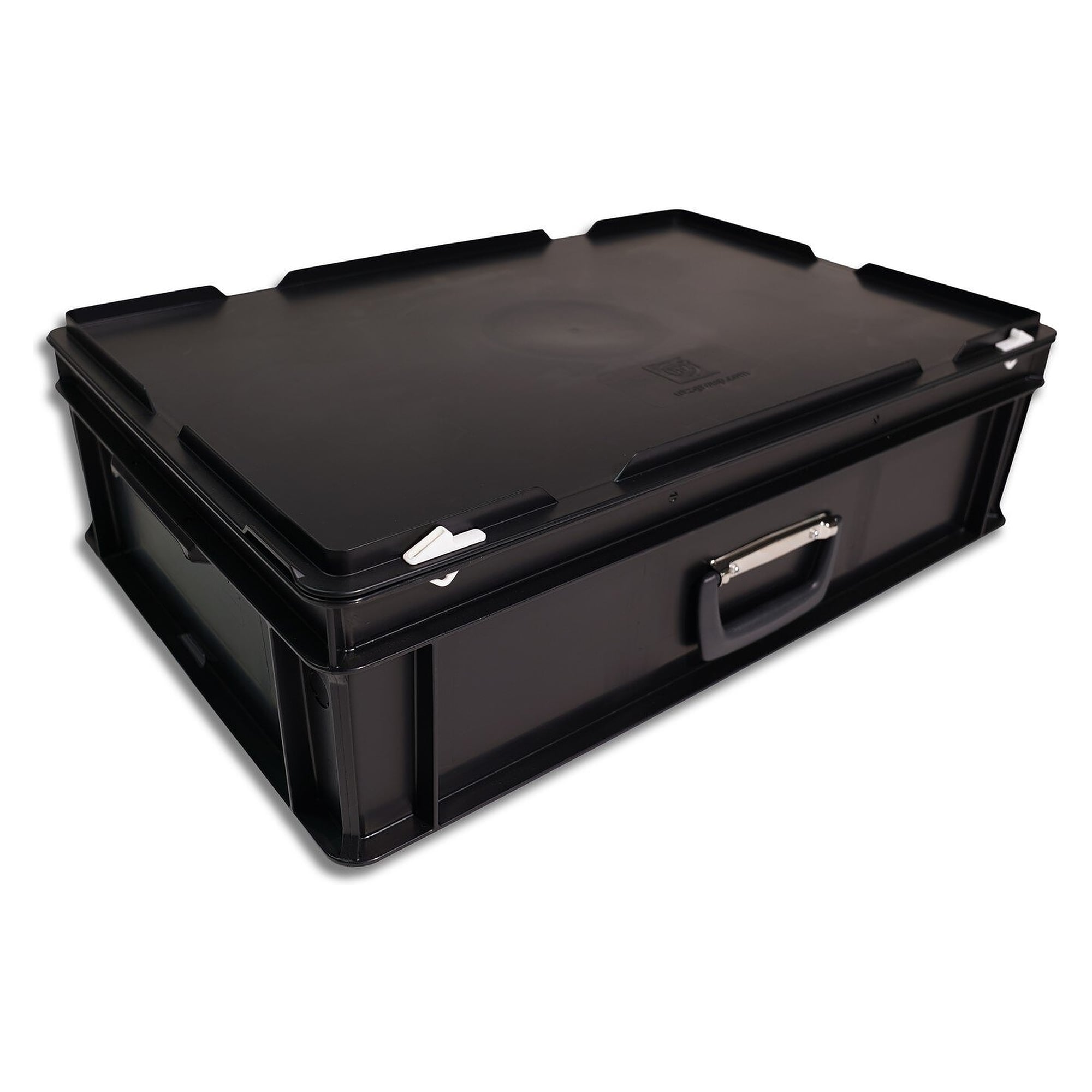 Mallette ESD RAKO à couvercle charnière 600 x 400 x 185 mm, 30 l, dissipative, noire - Utz 35-208-0.EL