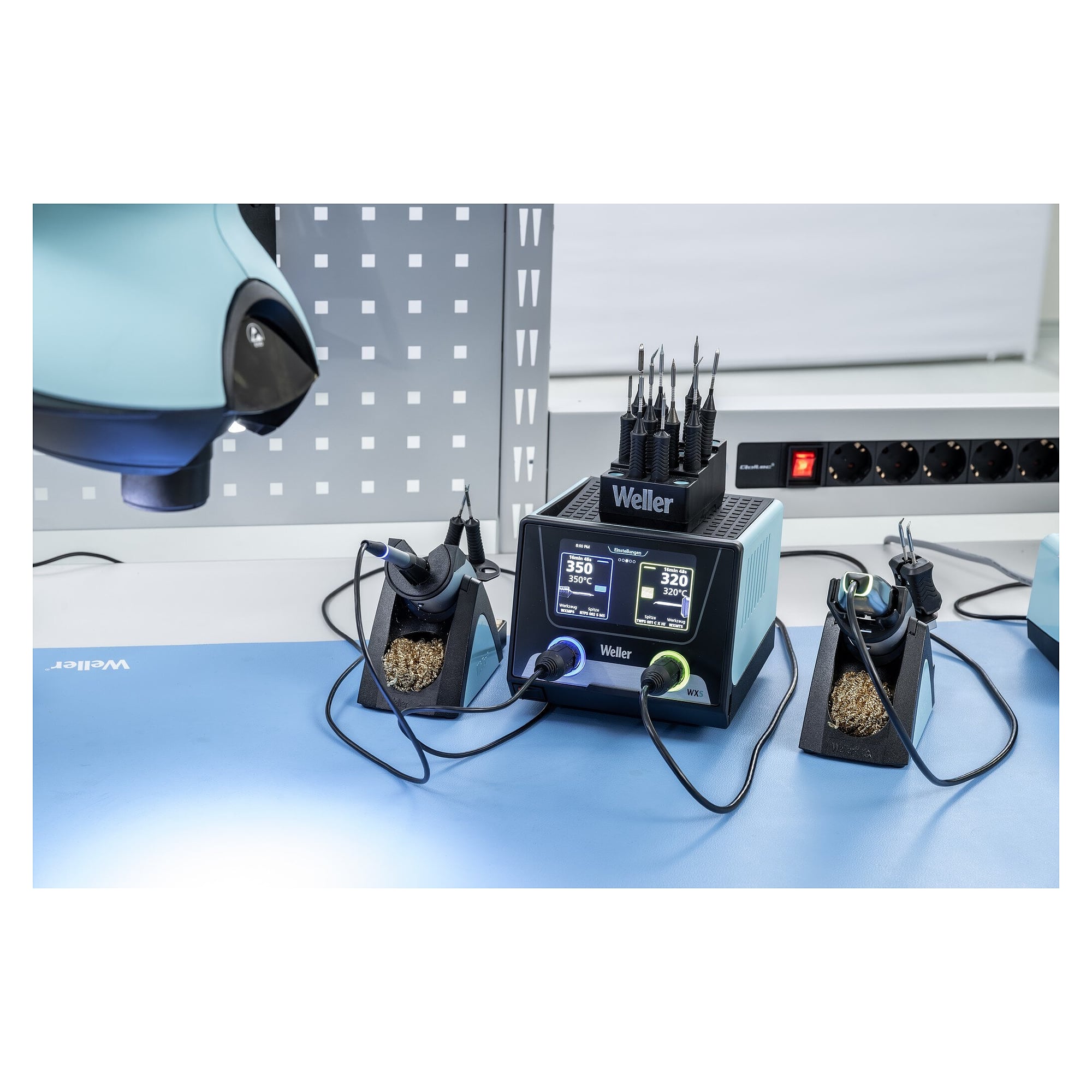 ESD stereo microscope PRISMA without eyepieces, 3D view, 7000 K LED, set with universal arm - Weller T0051406599