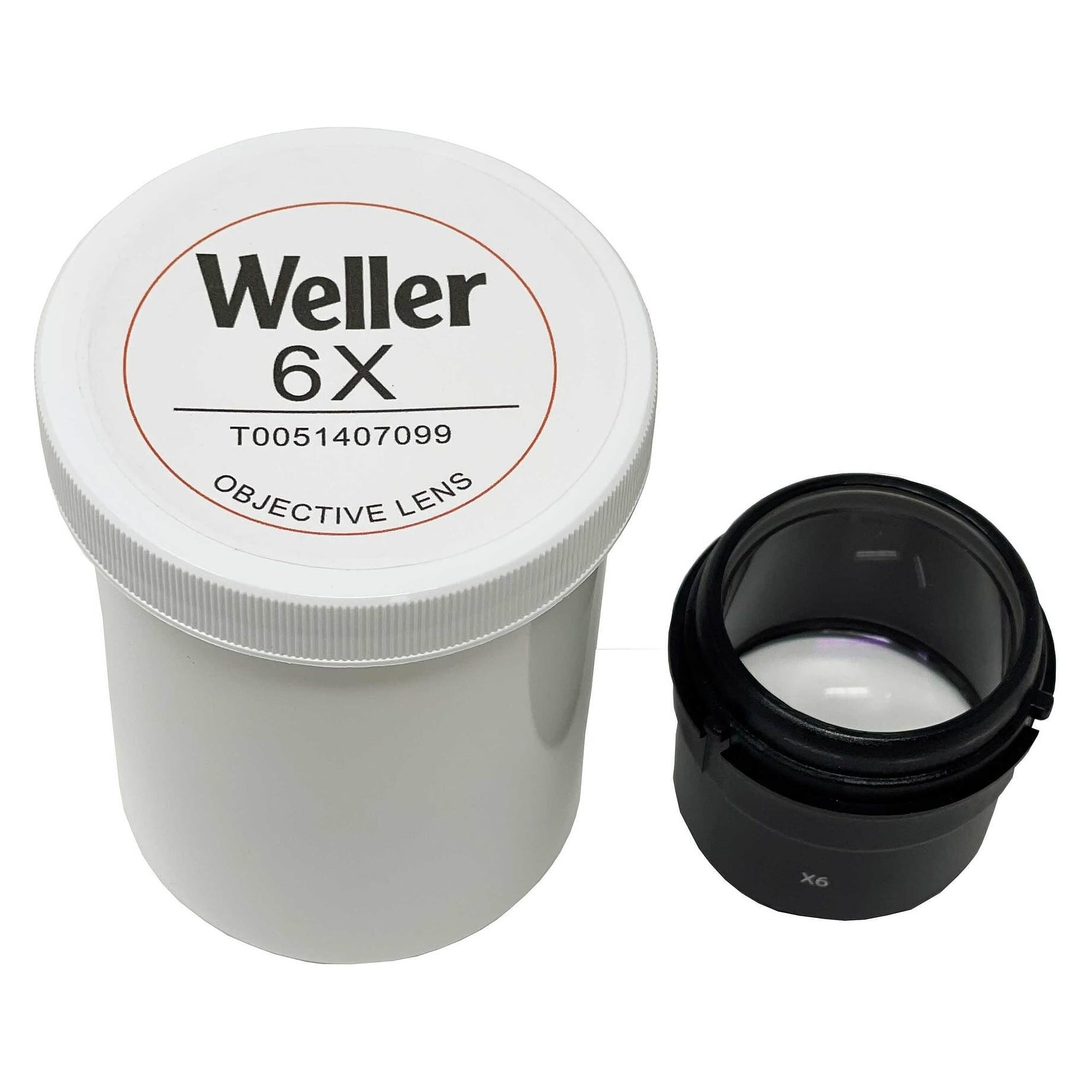 Objectif standard PRISMA grossissement 6x, distance de travail 73 mm, pour microscope PRISMA - Weller T0051407099
