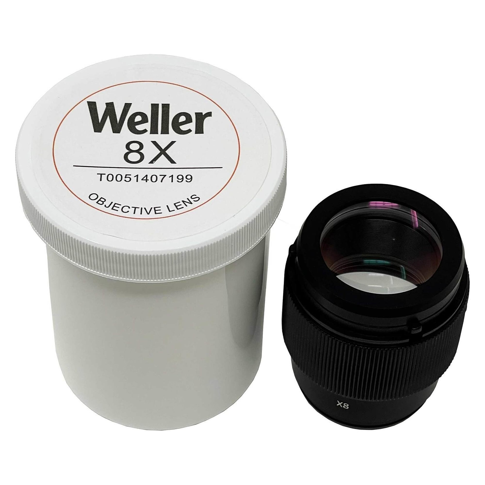 Objectif PRISMA grossissement 8x, distance de travail 58,5 mm, champ 14,3 mm - Weller T0051407199