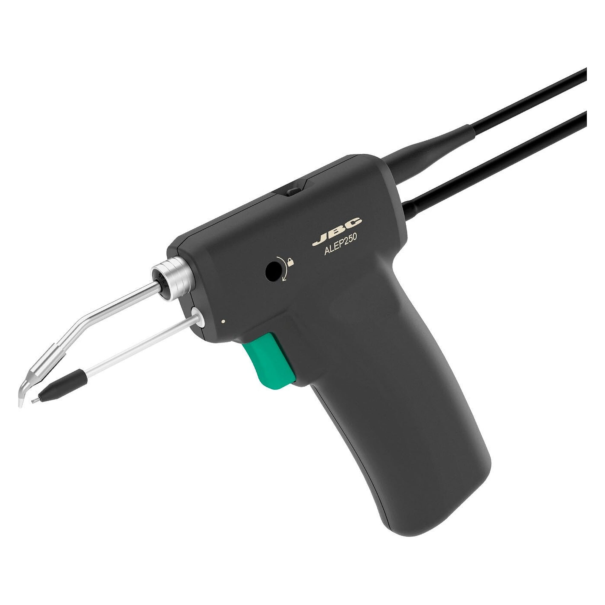 ESD-Winkellötkolben mit automatischer Drahtzufuhr per Abzug, für Kartuschen C250 und C250E - JBC ALEP250-A