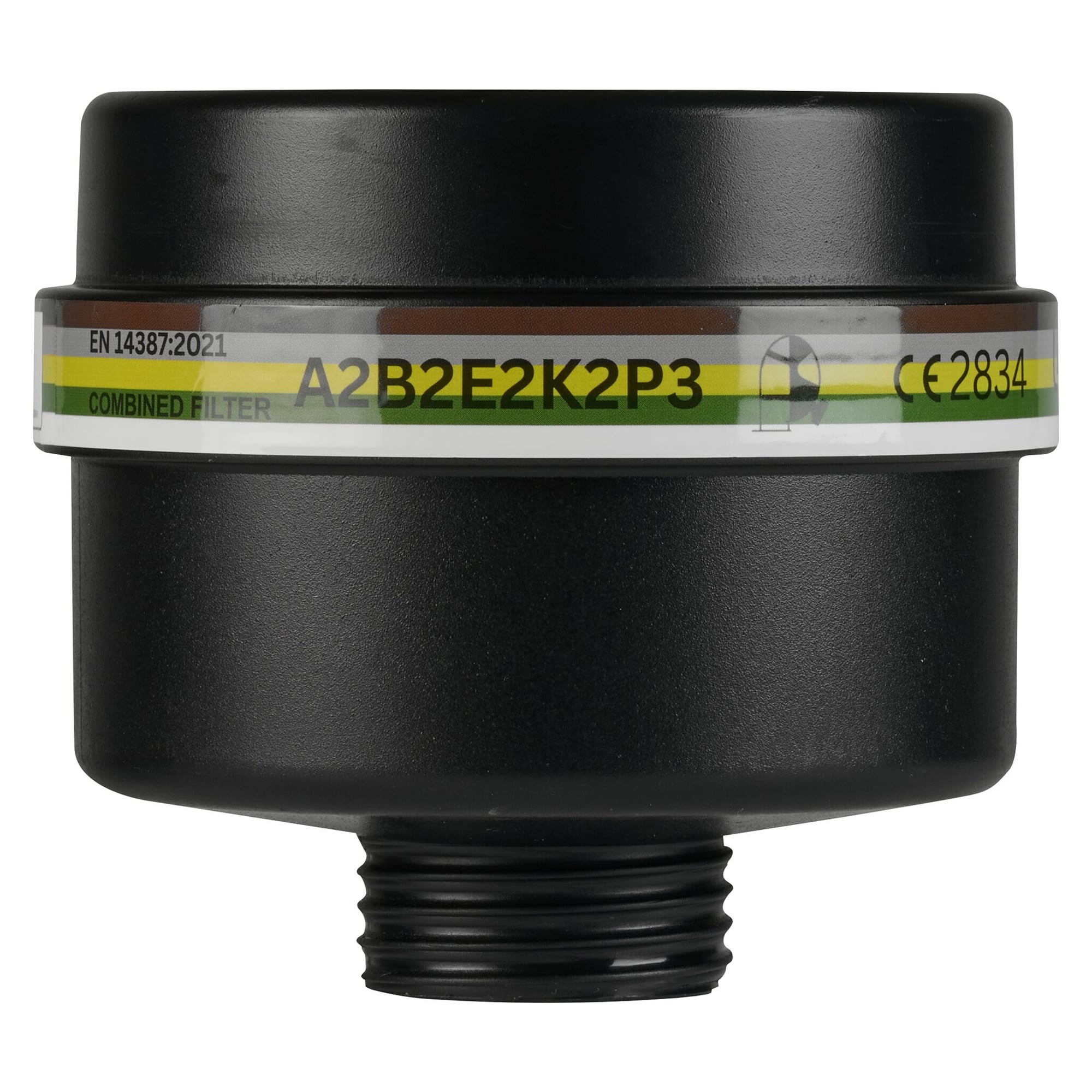 Kombifilter A2B2E2K2P3 mit RD40-Gewindeanschluss für Vollmaske AirGuard Pro AG700 - DS Safety Wear AGABEK2P3