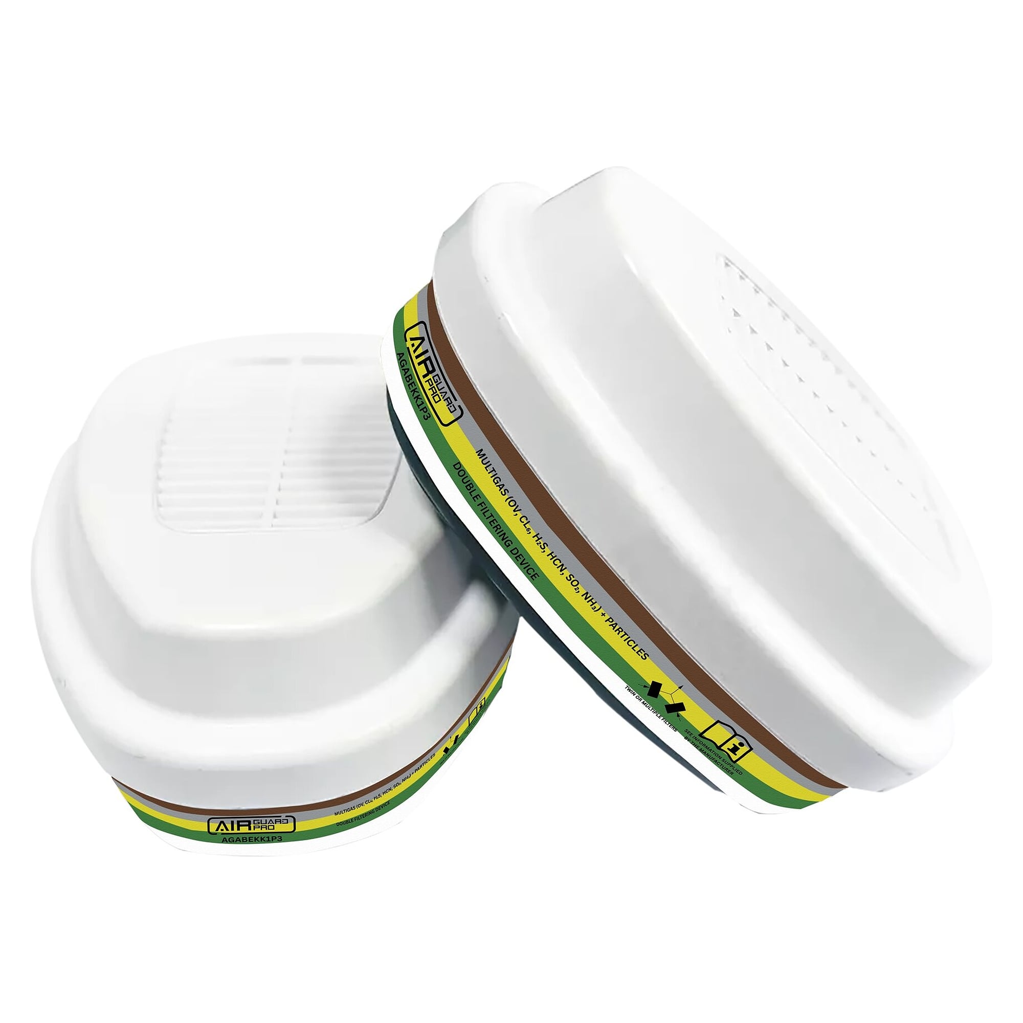 Kombifilter A1B1E1K1 P3 R D mit Bajonettanschluss für AirGuard Pro AG360 und AG700, Paar - DS Safety Wear AGABEKK1P3