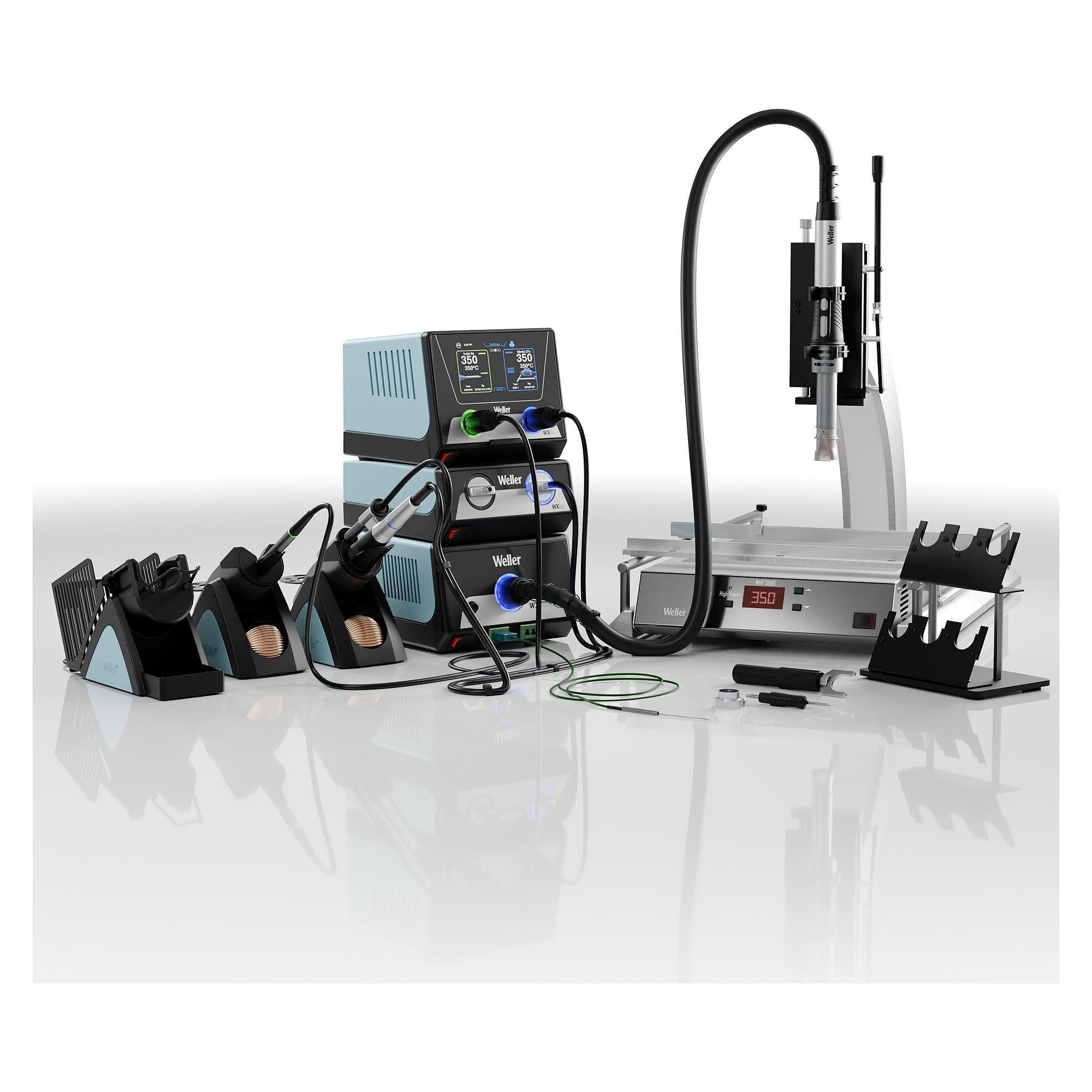 Heißluft-Reworkset WXS 2032 Expert mit WXsmart, WXair und IR-Vorheizplatte 1200 W - Weller T0053178699
