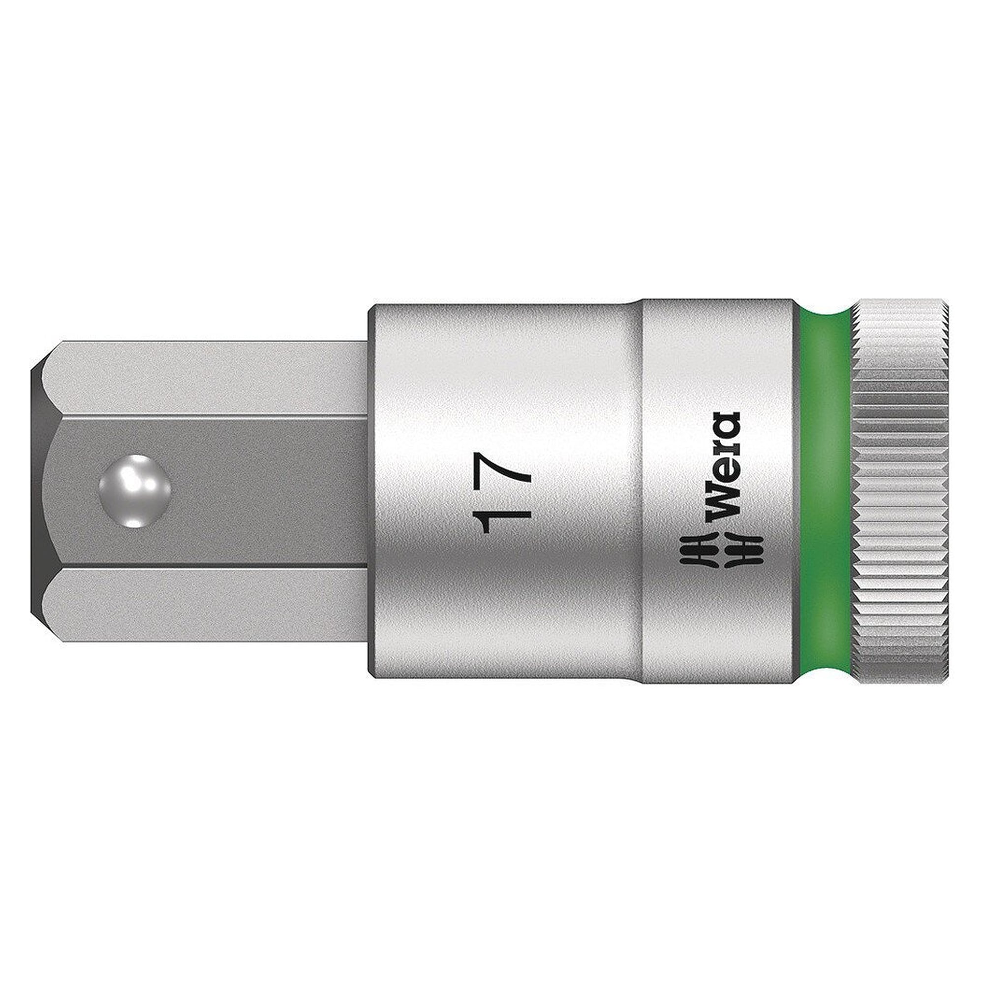 8740 C HF Zyklop Bitnuss Innensechskant 17 x 60 mm, 1/2"-Antrieb, mit Haltefunktion - Wera 05003828001
