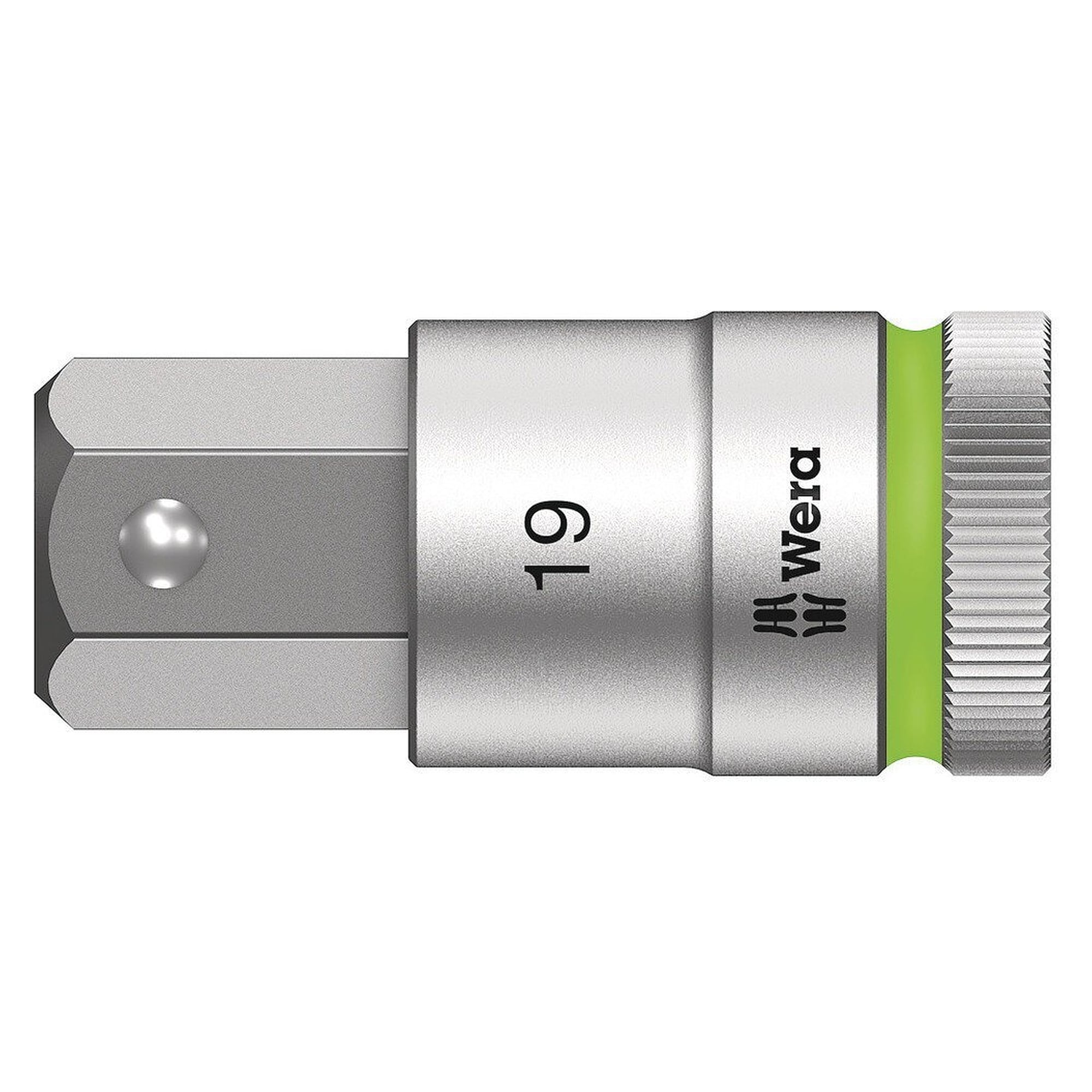 8740 C HF Zyklop bit socket hex 19 x 60 mm, 1/2" drive, with holding function - Wera 05003829001