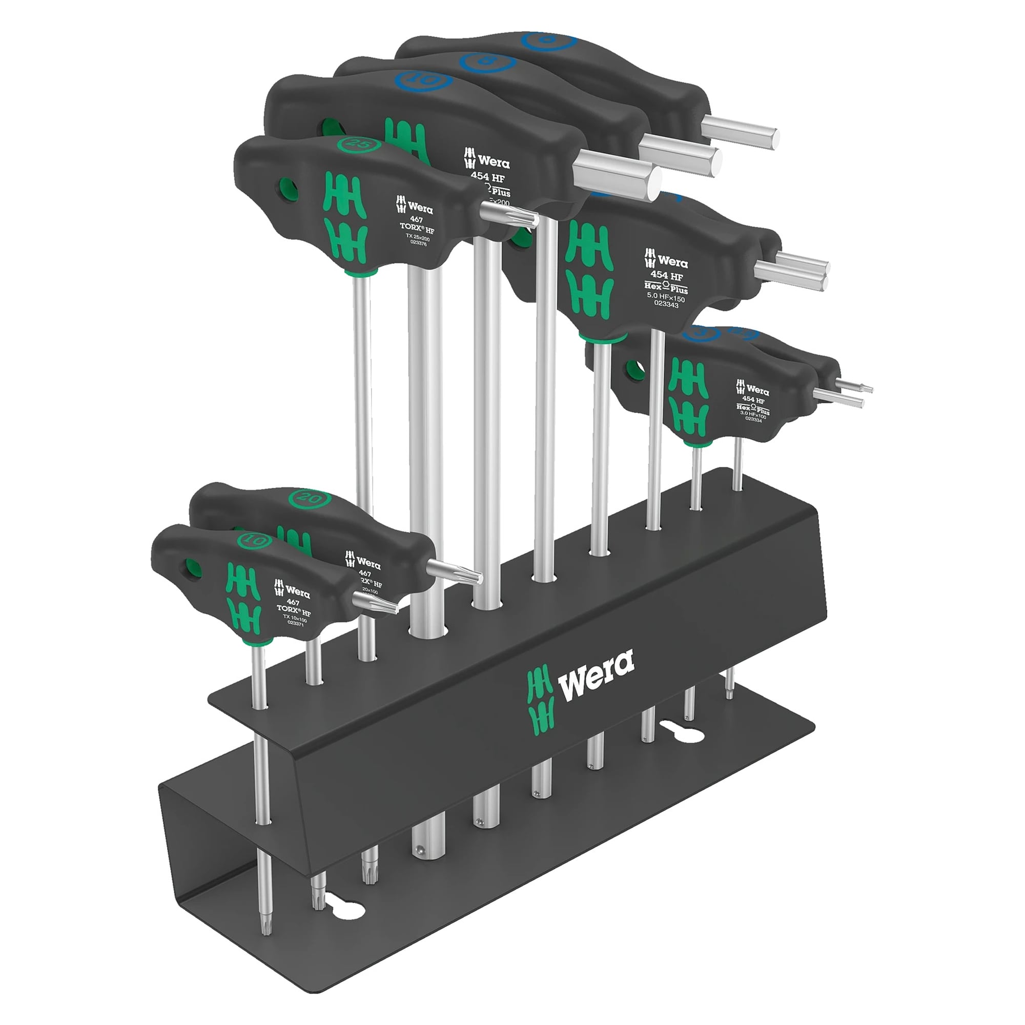 Bicycle Set 6 Jeu de tournevis manche en T six pans 2,5-10 mm et TORX, 10 pièces - Wera 05004174001