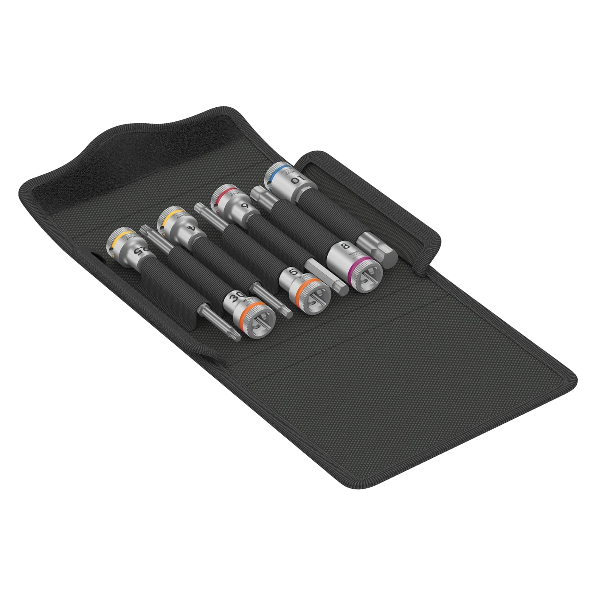 Bicycle Set 8 Jeu de douilles à embouts 3/8", TORX et six pans 4-10 mm, 7 pièces - Wera 05004176001