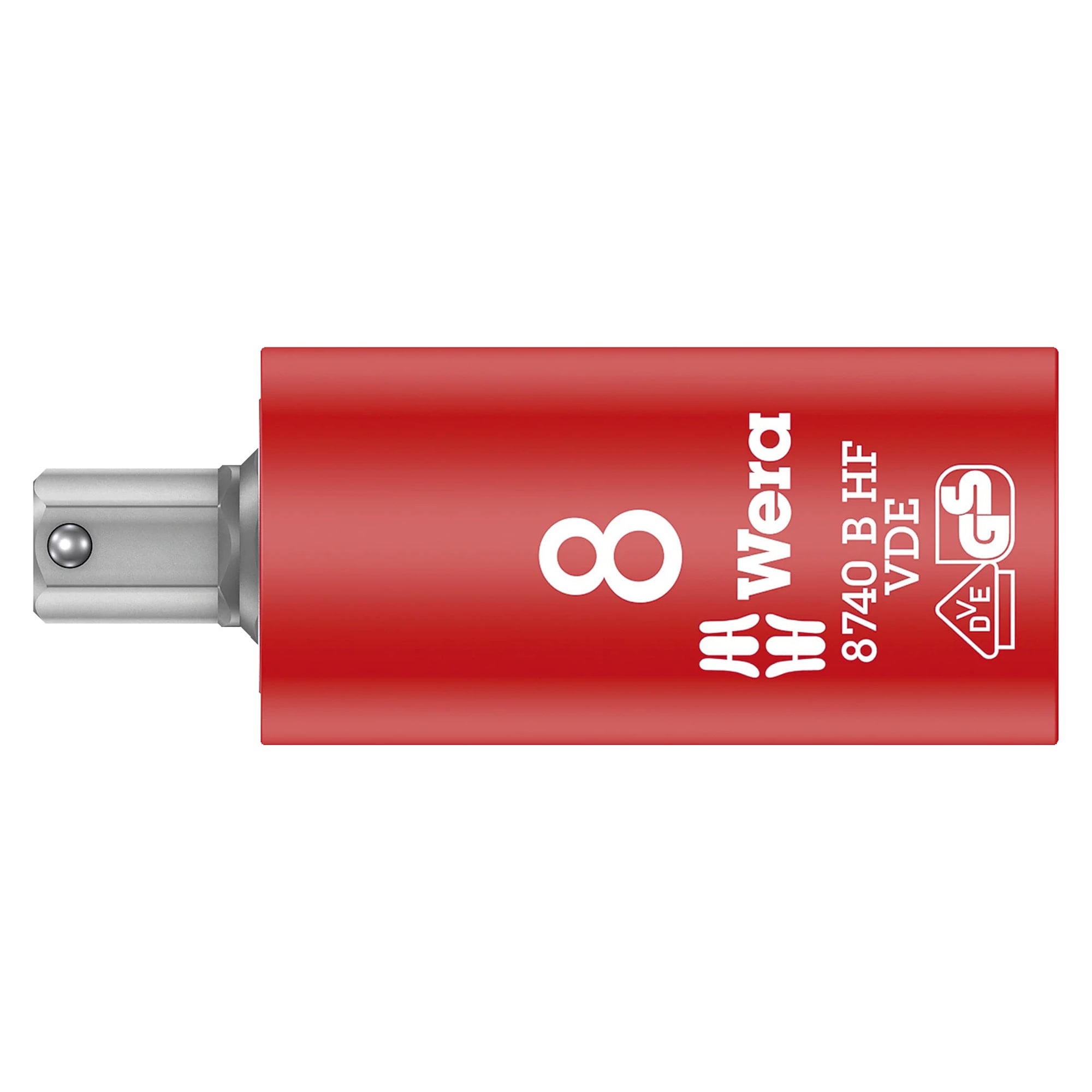 8740 B VDE HF Zyklop hex bit socket 4 mm, insulated, 3/8" drive, with holding function - Wera 05004900001