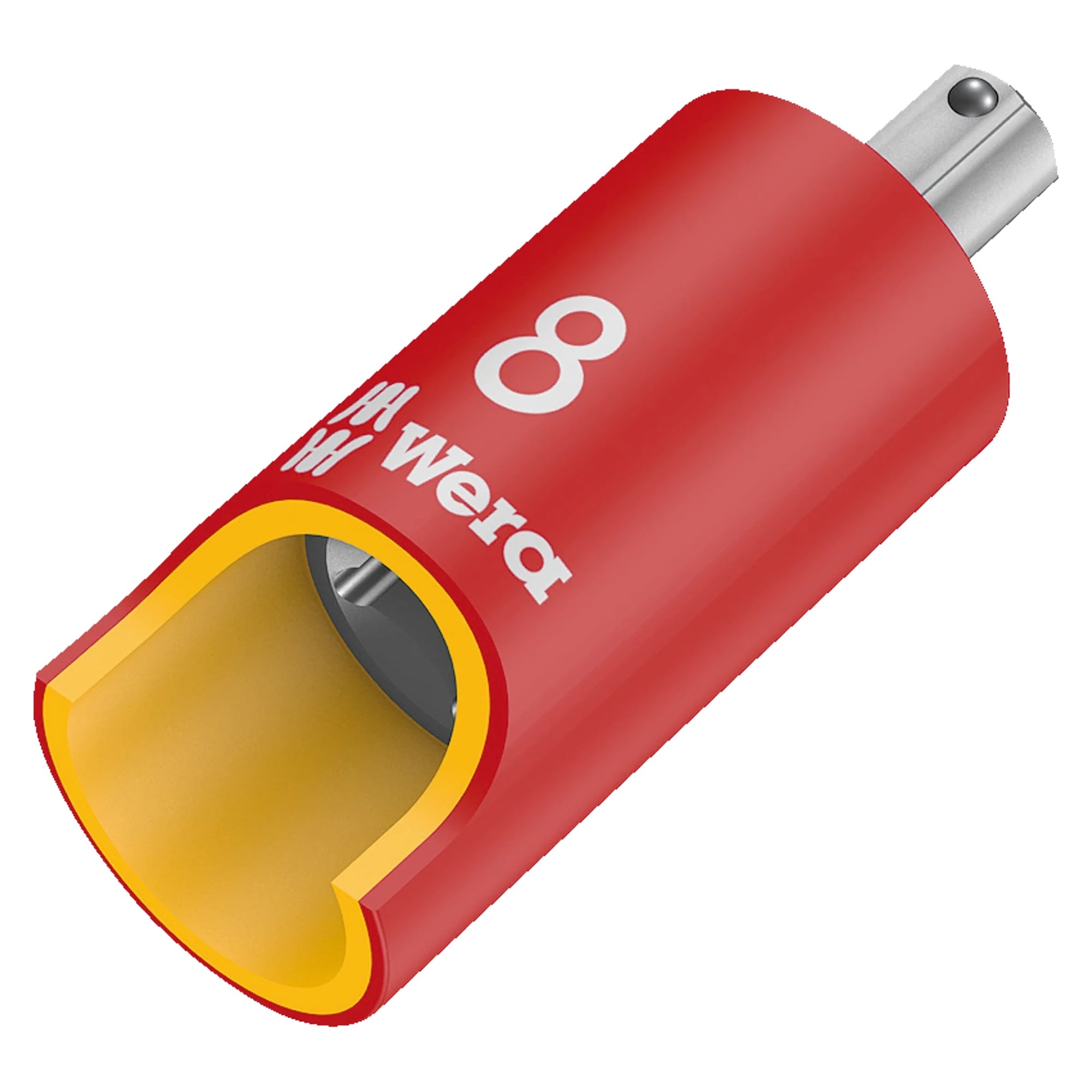 8740 B VDE HF Zyklop hex bit socket 4 mm, insulated, 3/8" drive, with holding function - Wera 05004900001