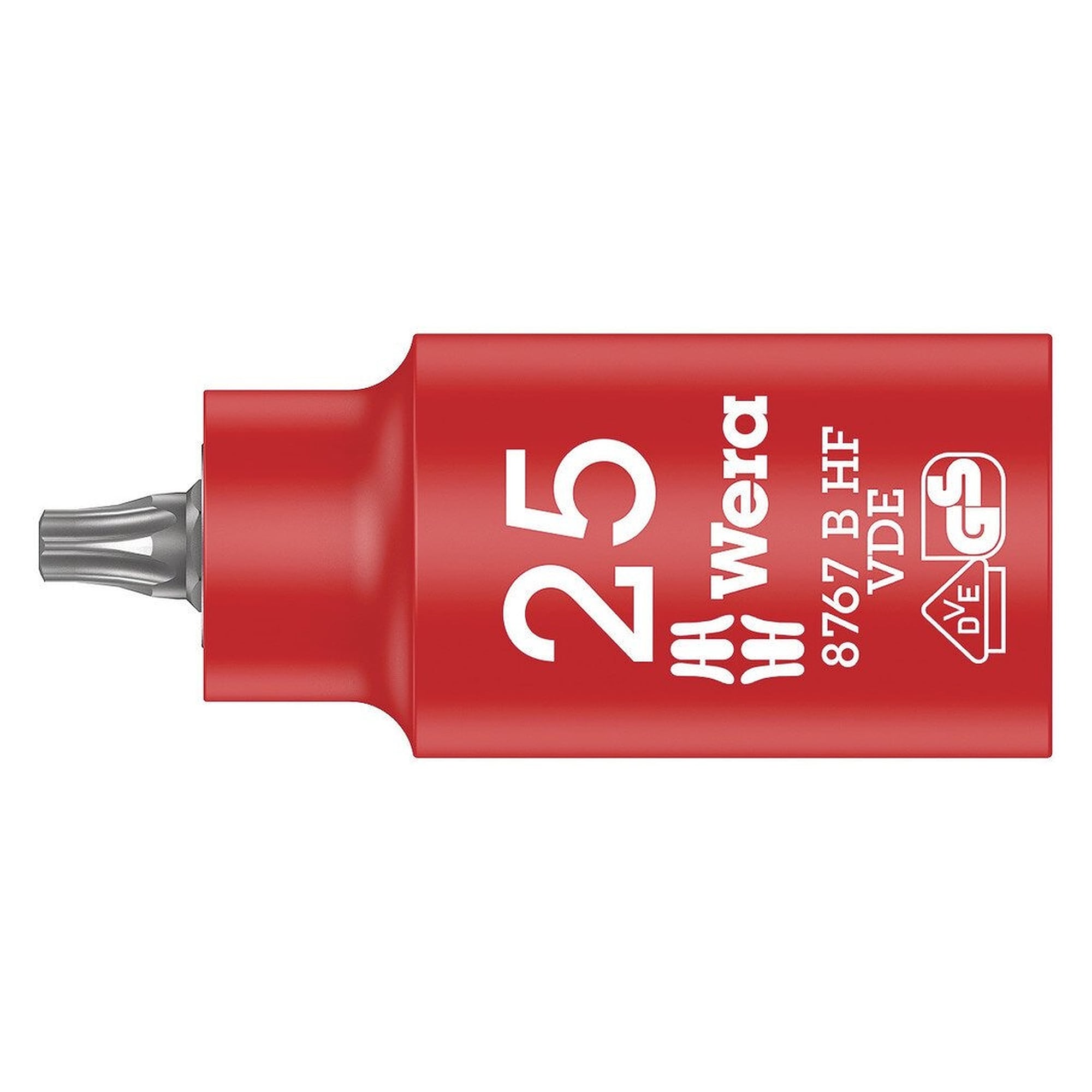 8767 B VDE HF TORX Zyklop Bitnuss TX 25, isoliert, 3/8"-Antrieb, mit Haltefunktion - Wera 05004921001