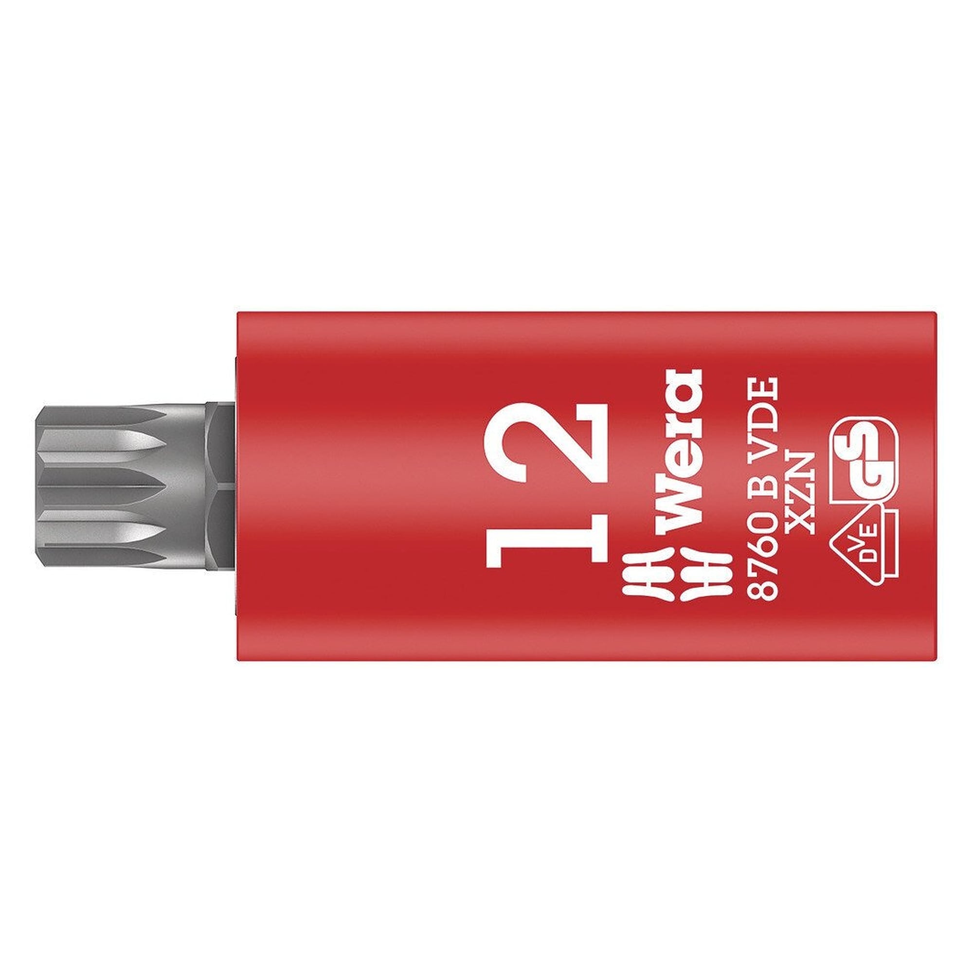 8760 B VDE XZN Zyklop bit socket for multi-point screws M 12, insulated, 3/8" drive - Wera 05004942001