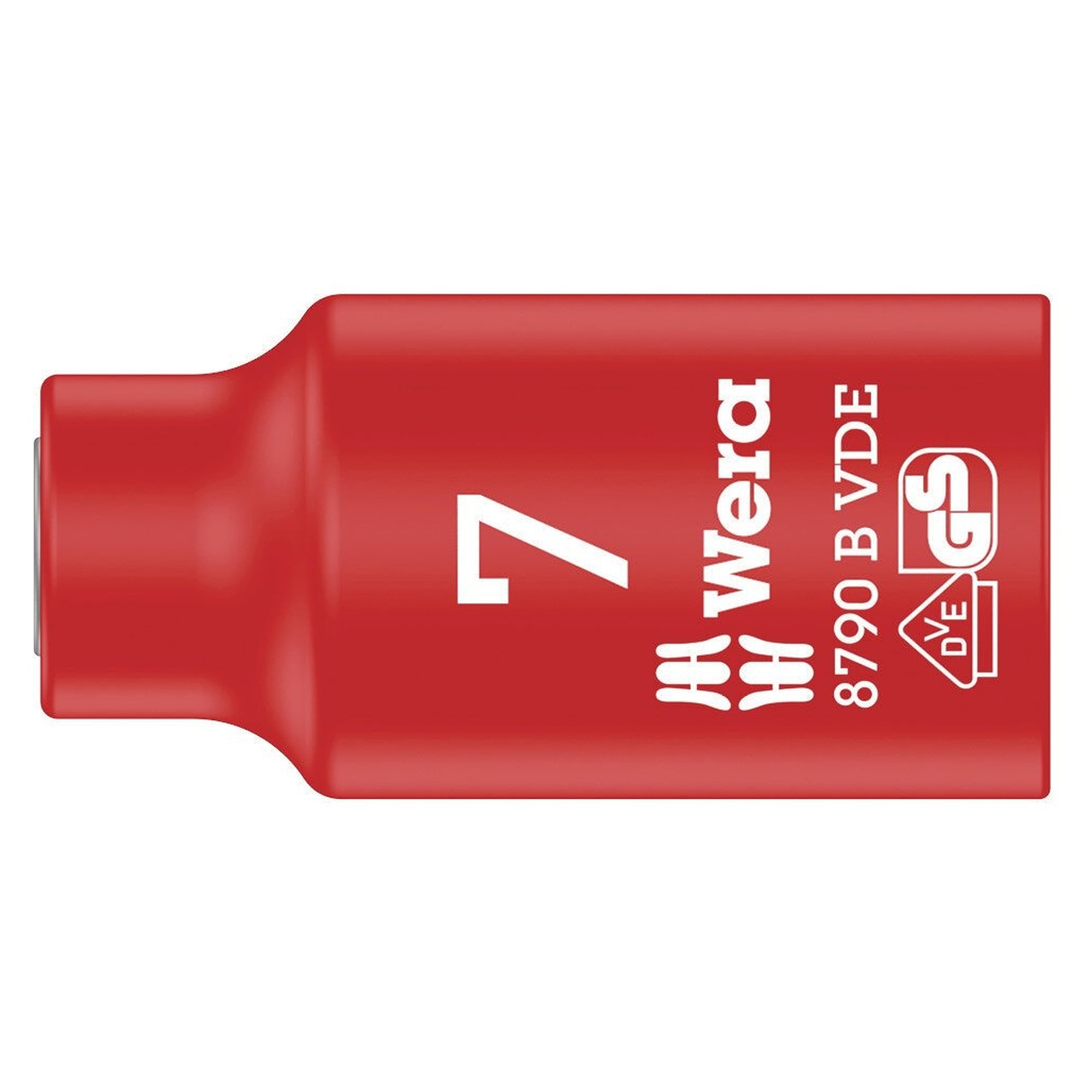 8790 B VDE Zyklop-Steckschlüsseleinsatz 7 mm, isoliert, 3/8"-Antrieb, bis 1000 V - Wera 05004951001