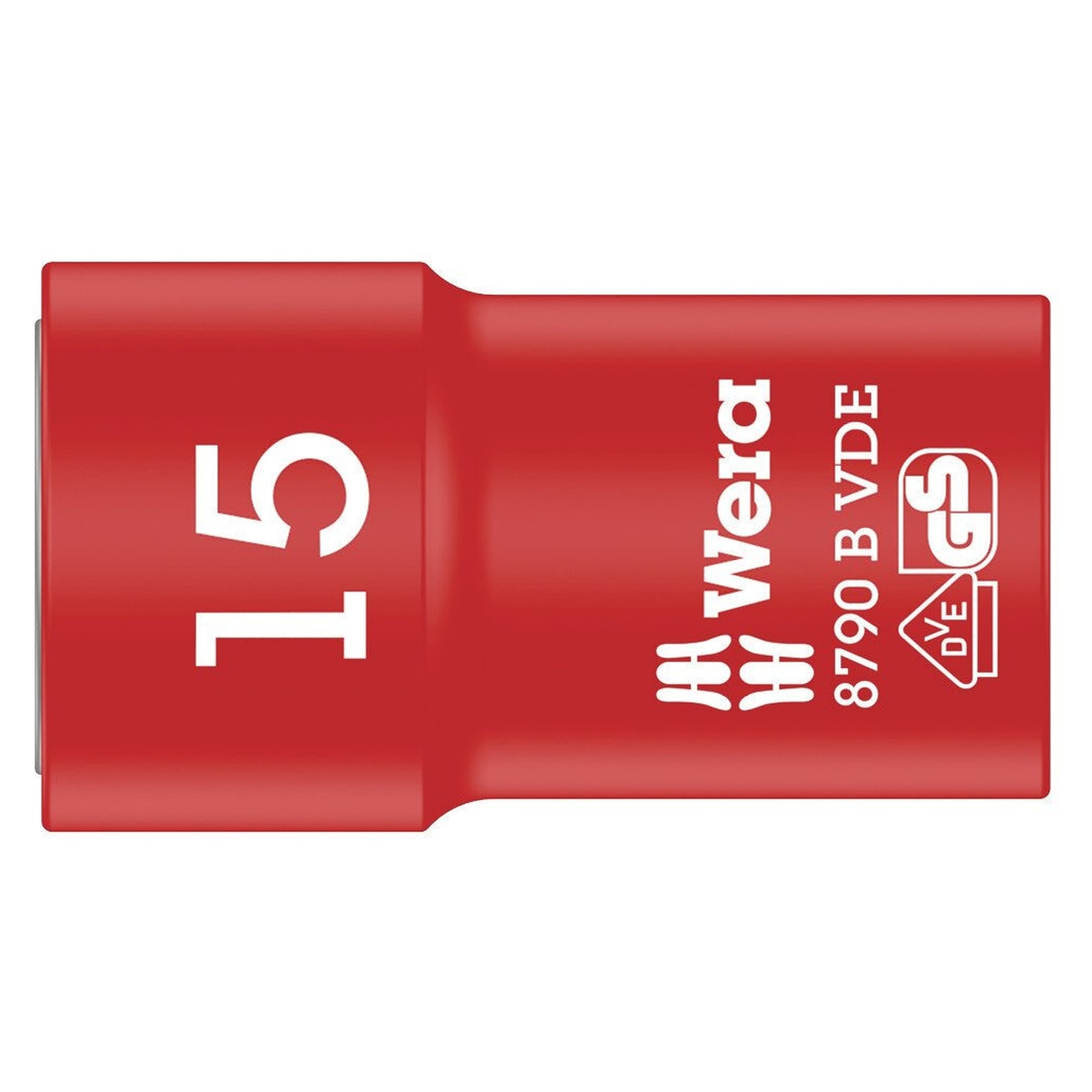 8790 B VDE Zyklop Steckschlüsseleinsatz isoliert, 3/8"-Antrieb, 15 mm x 46 mm - Wera 05004959001