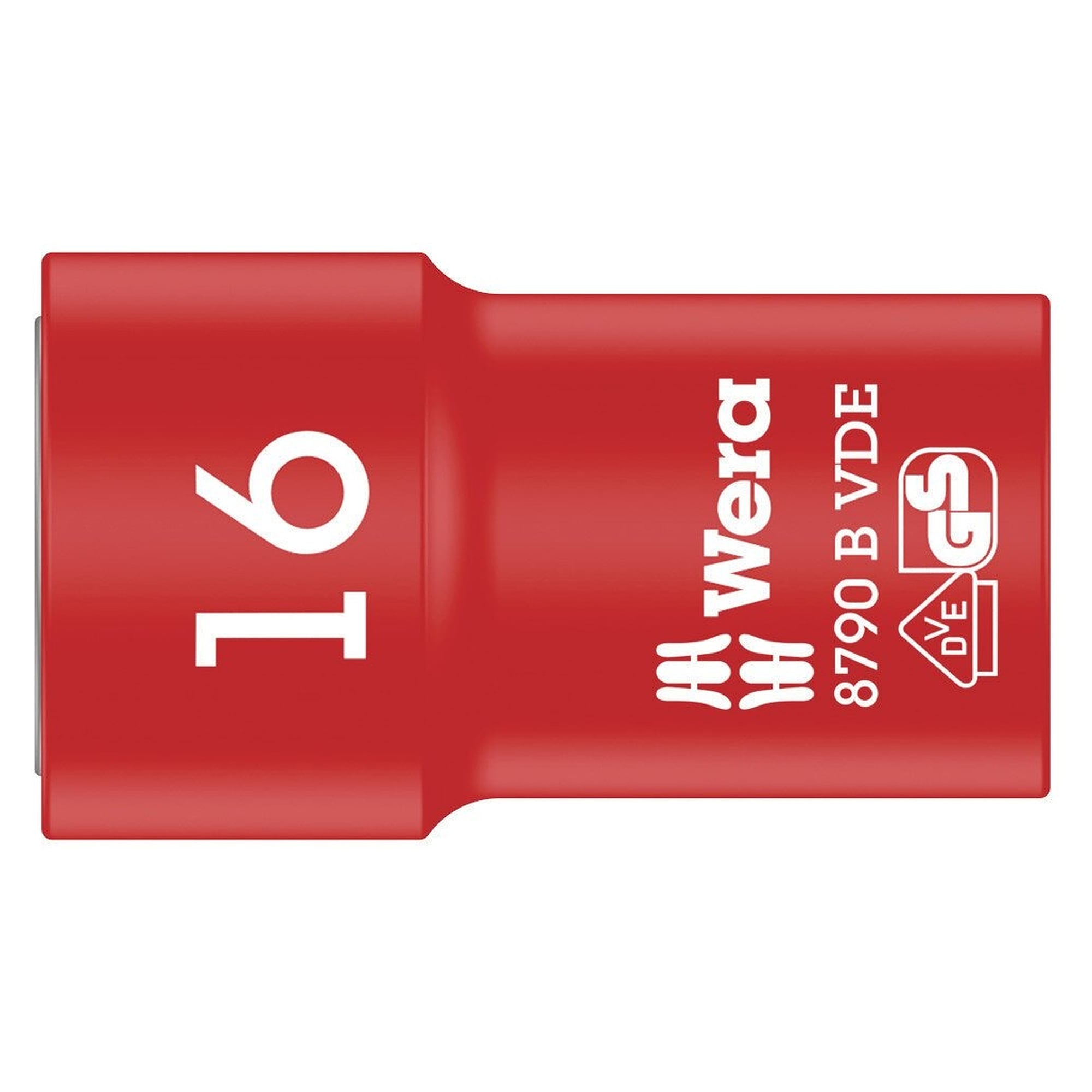 8790 B VDE Zyklop Steckschlüsseleinsatz isoliert, 3/8"-Antrieb, 16 mm x 46 mm - Wera 05004960001