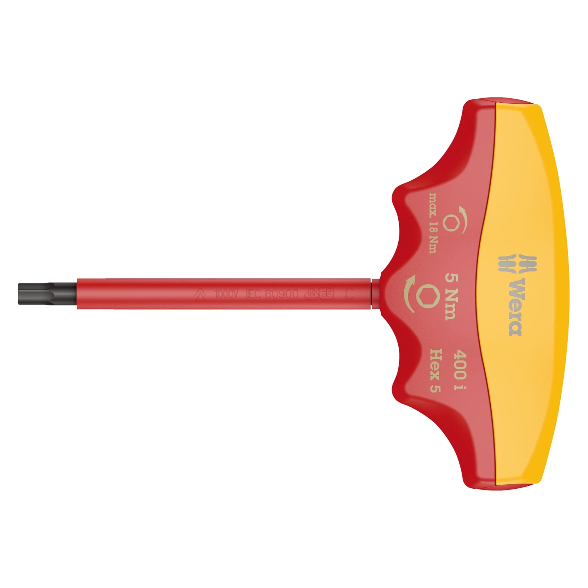 400 i VDE Hex insulated torque-indicator, hexagon socket 4 mm, 5.0 Nm - Wera 05004980001