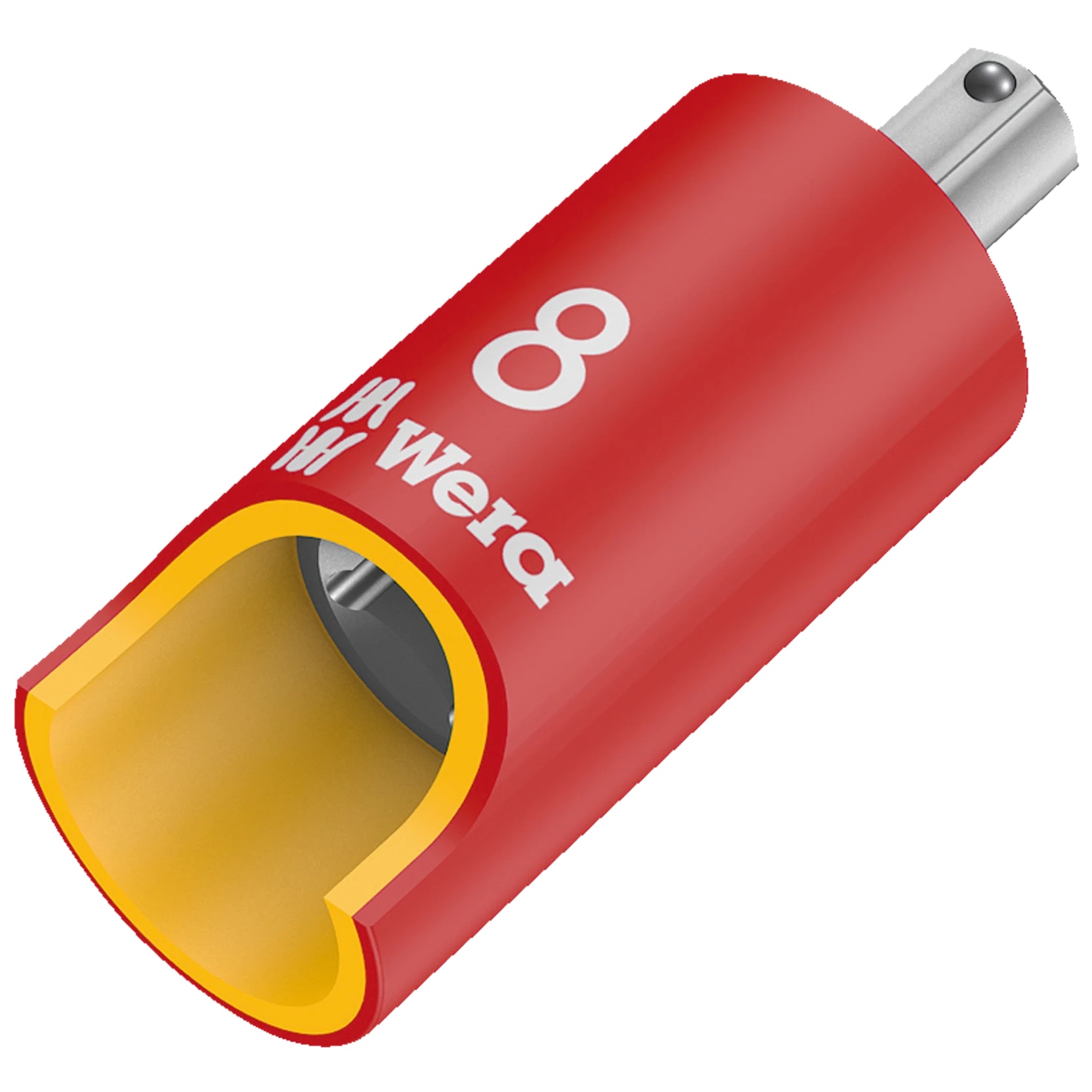 8740 A VDE HF Zyklop Bitnuss isoliert, 1/4"-Antrieb, Innensechskant Hex-Plus 8 x 47 mm, mit Haltefunktion - Wera 05005904001