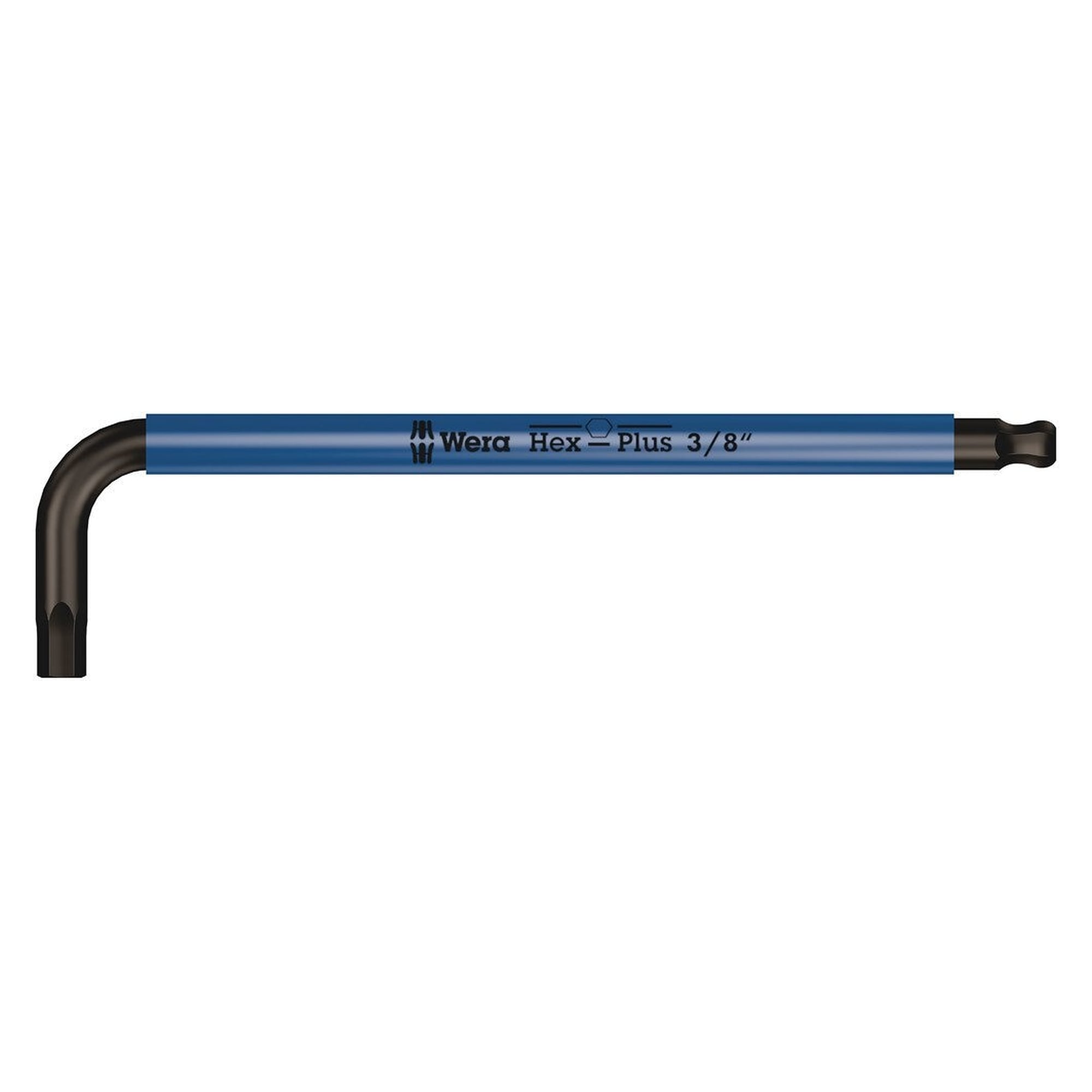 950 SPKL Clé mâle coudée Multicolour impériale, BlackLaser, Hex-Plus 3/8" x 224 mm - Wera 05022638001