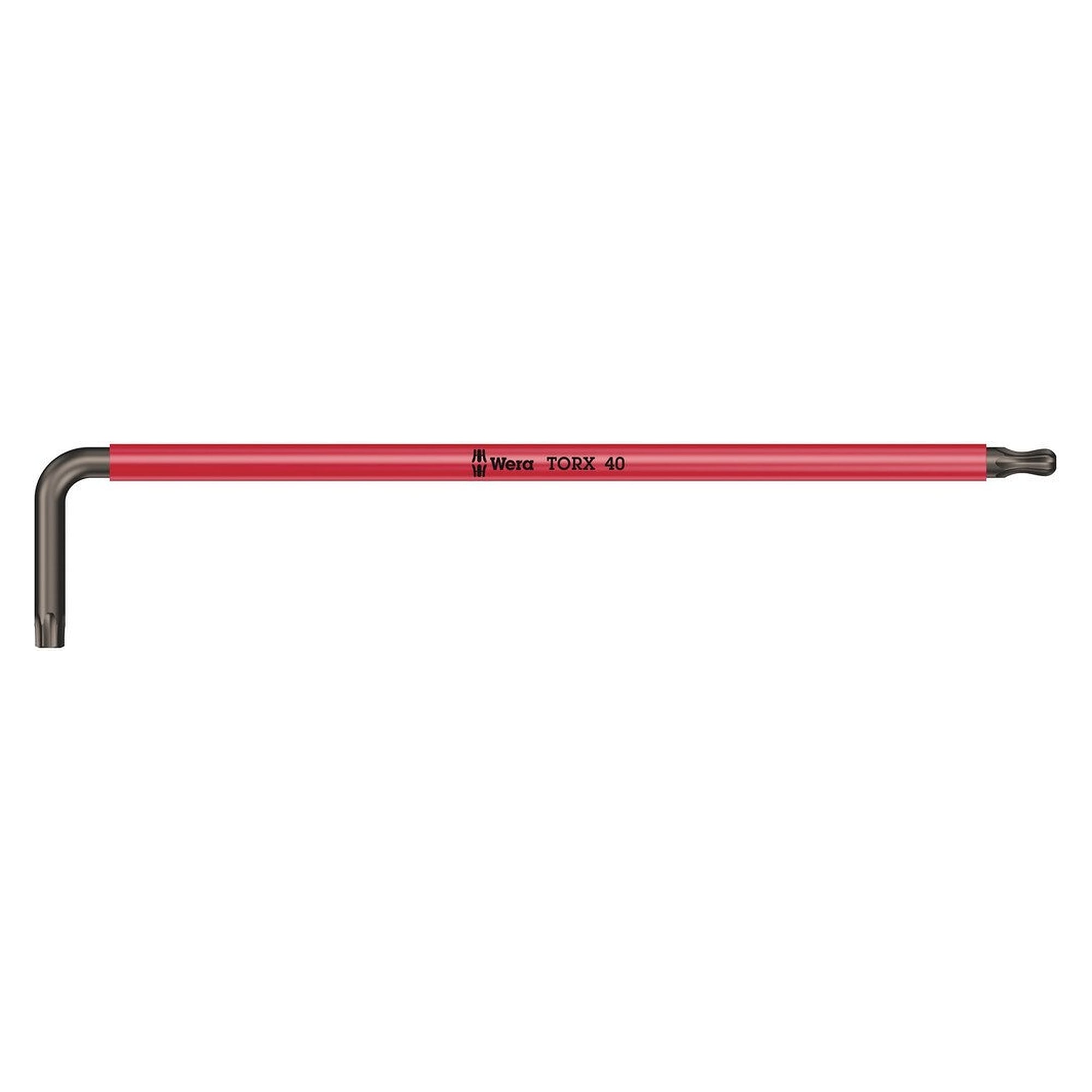 967 SPKXL Clé mâle coudée TORX Multicolour à tête sphérique, longue, TX 40 x 224 mm - Wera 05024489001