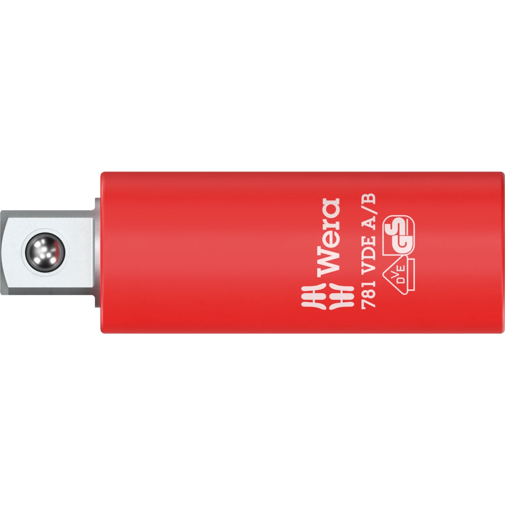 781 A/B Adaptateur VDE isolé, carré femelle 1/4" vers carré mâle 3/8", 56 mm - Wera 05024690001