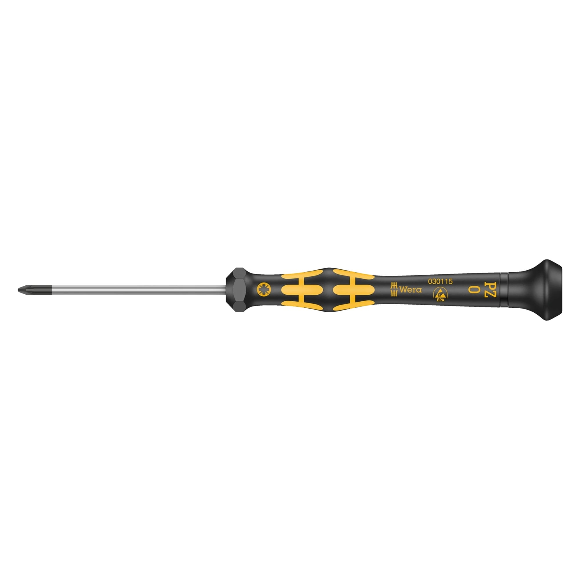 1555 PZ ESD Tournevis Kraftform Micro pour vis cruciformes PZ 0 x 60 mm - Wera 05030115001